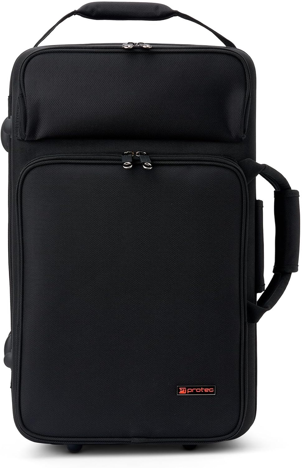 Protec Triple Trumpet Travel Ready PRO PAC Case with Tuckaway Backpack Straps, Black, Model PB327