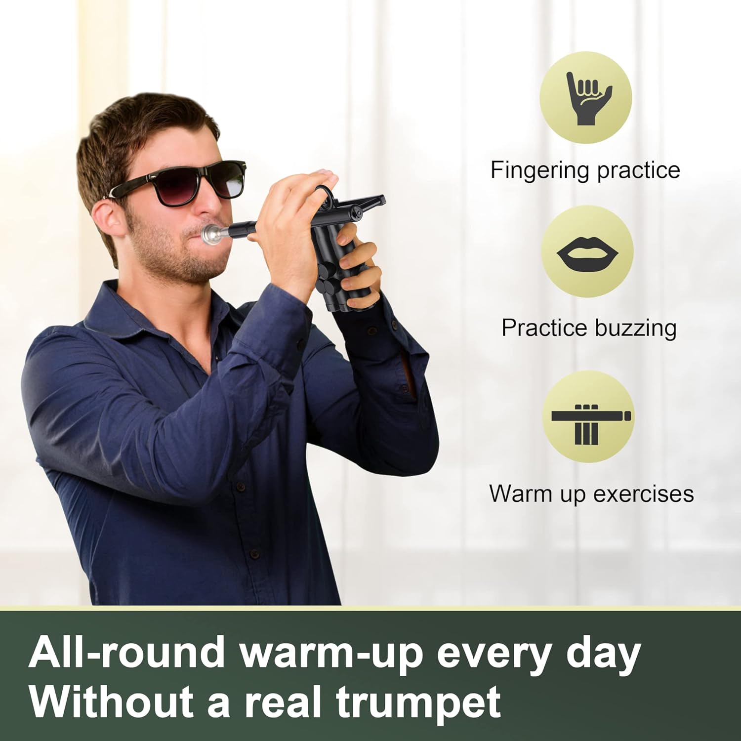 PAMPET TruTra Standard Trumpet Training Device Bb Trumpet Instrument for Student Beginner