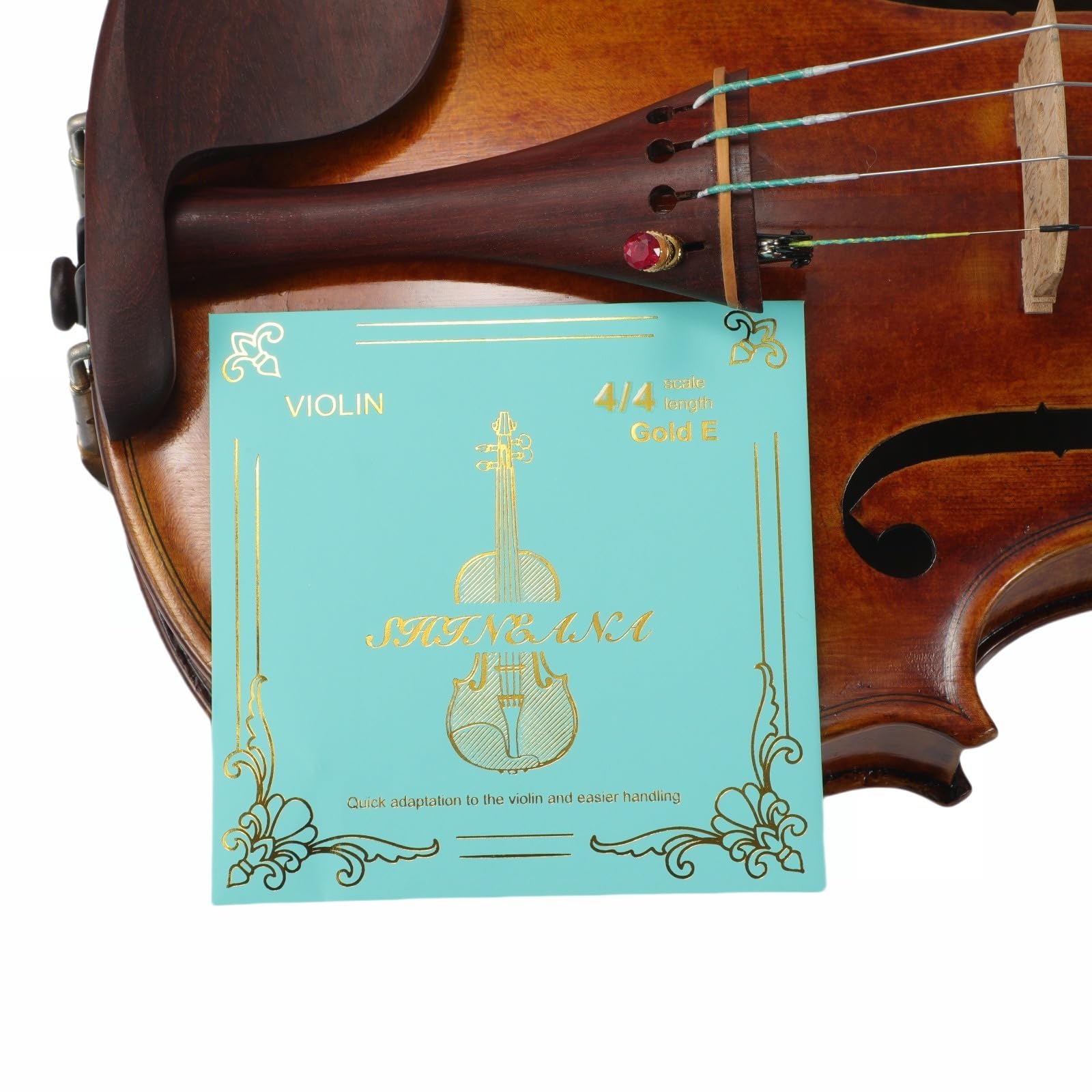 Violin Strings 4/4 Full Set, 4/4 Violin Strings Replacement,Long-Lasting Durability & Rich Tone - Handcrafted with Premium Materials- For All Levels (3/4 Scale)