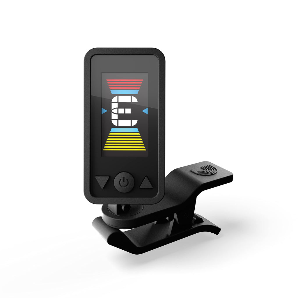 D'Addario Cello & Bass Tuner - Eclipse Headstock Clip On Tuner for Cello or Bass - Full Color, Vertical Display with Swivel - Quick & Accurate Tuning