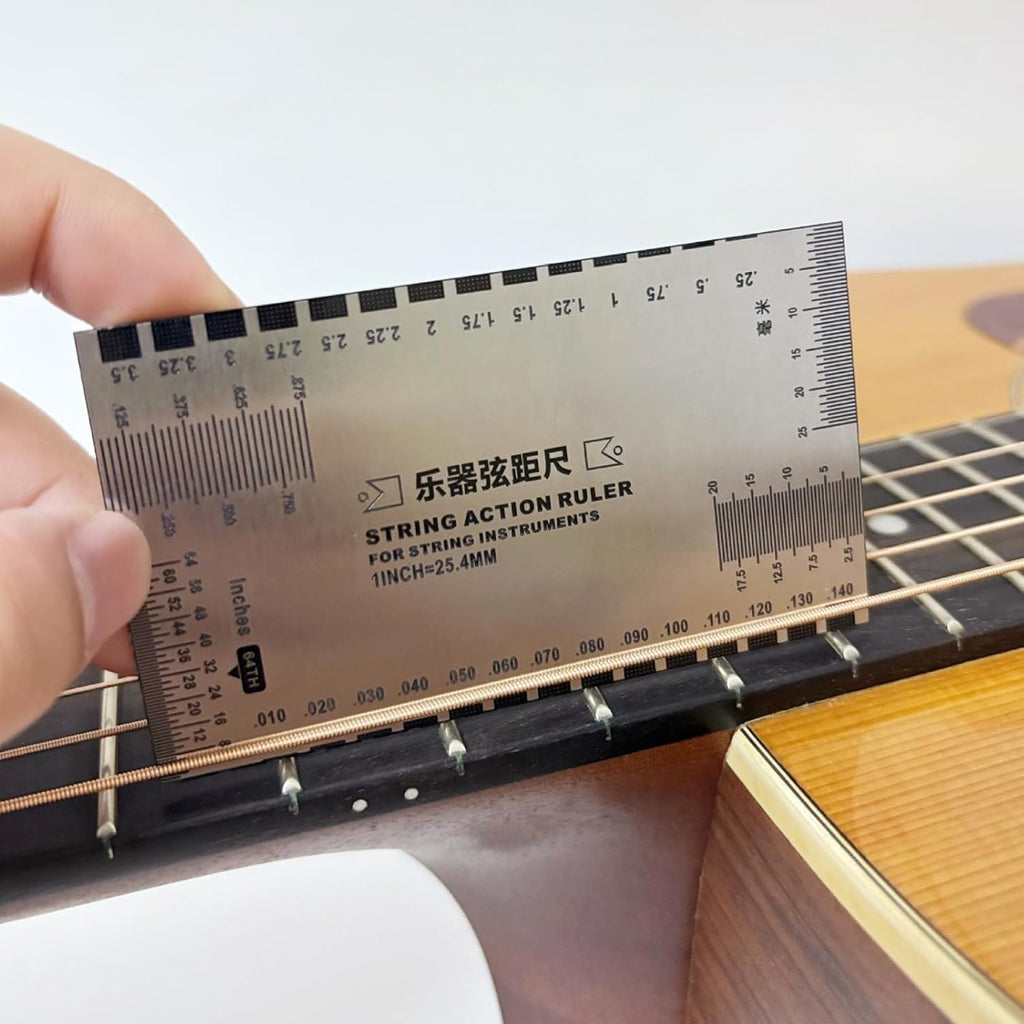 Guitar String Height Ruler String Action Gauge Ruler Guitars Set Up Repairing Luthier Tool for Guitar and Bass Setup