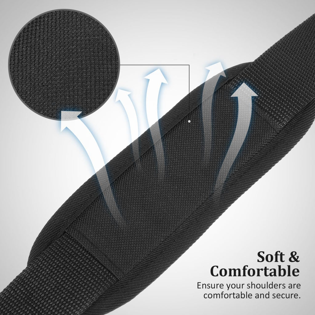 EXCEART 2pcs Instrument Shoulder Strap, 60-106cm Padded & Adjustable Replacement Bag Strap with Hooks - Universal for Violin Case, Guitar, Cello, Ukulele & Saxophone