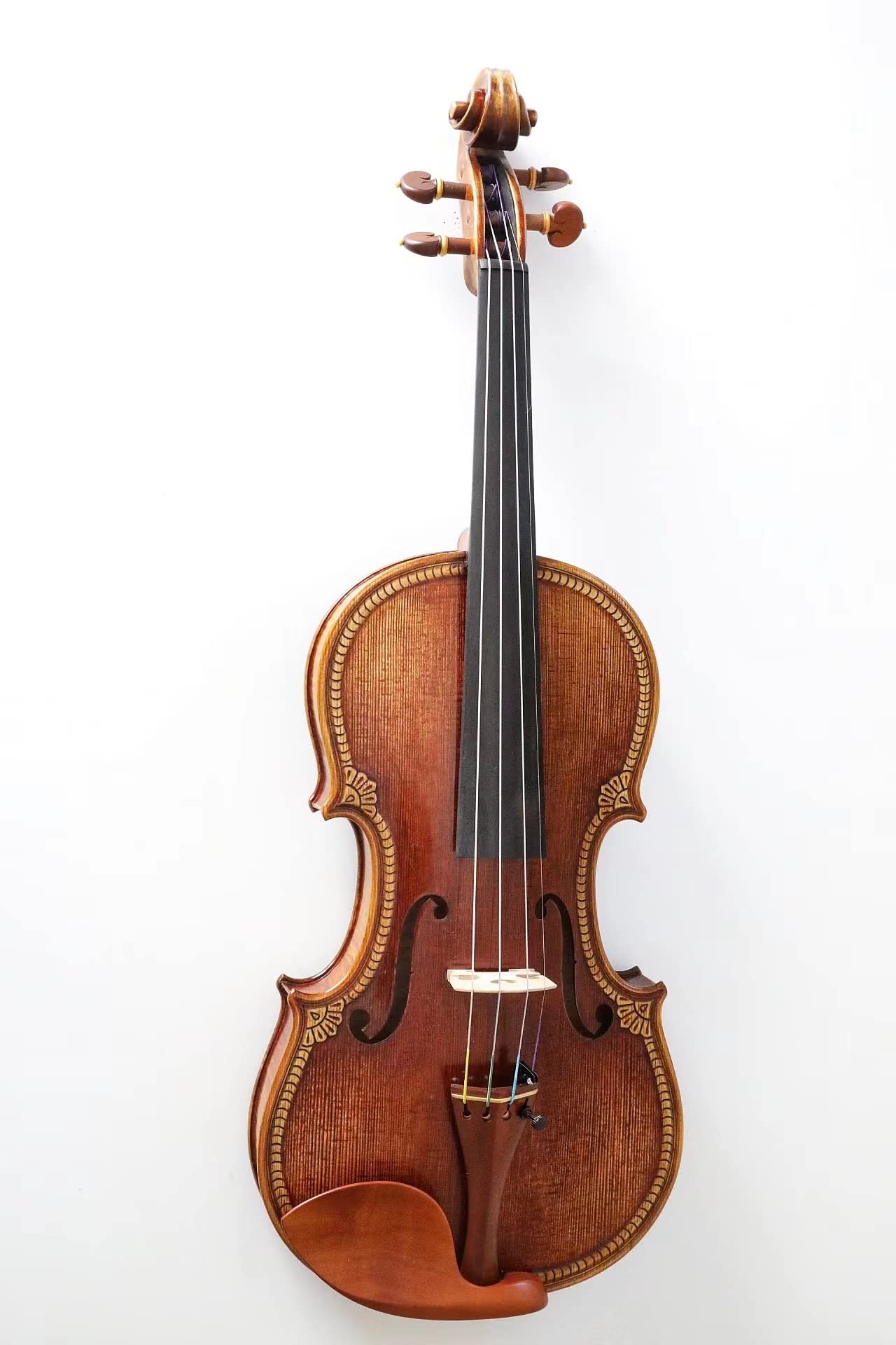 Violin with Dominant strings – Model 601F – Double Purfling with Dot-and-Diamond Inlay