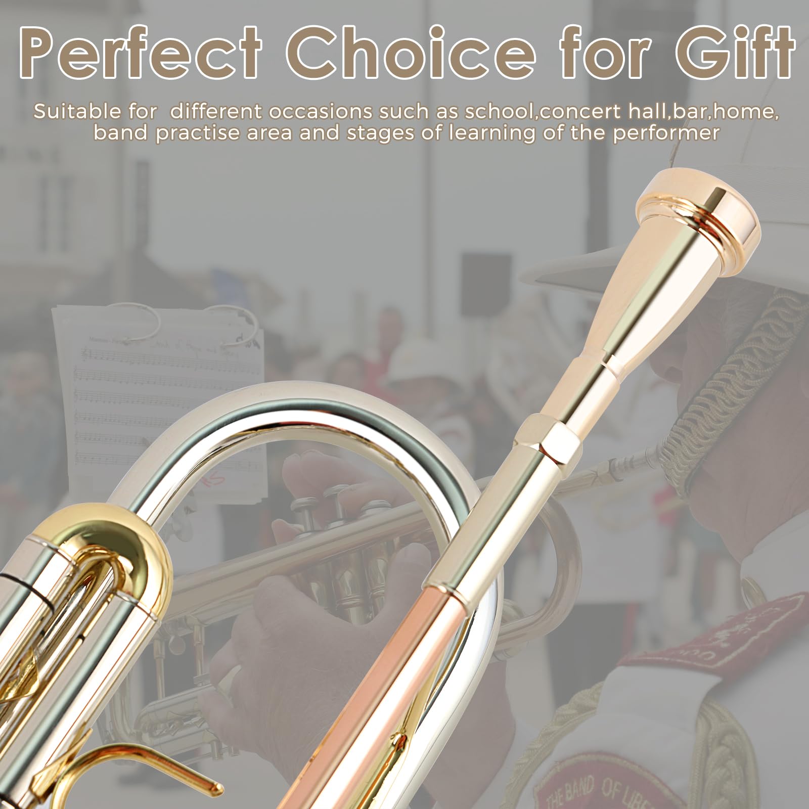 EASTROCK 7C Trumpet Mouthpiece Performance Type 7c Heavy Gold Vacuum Package Trumpet Instrument Accessories