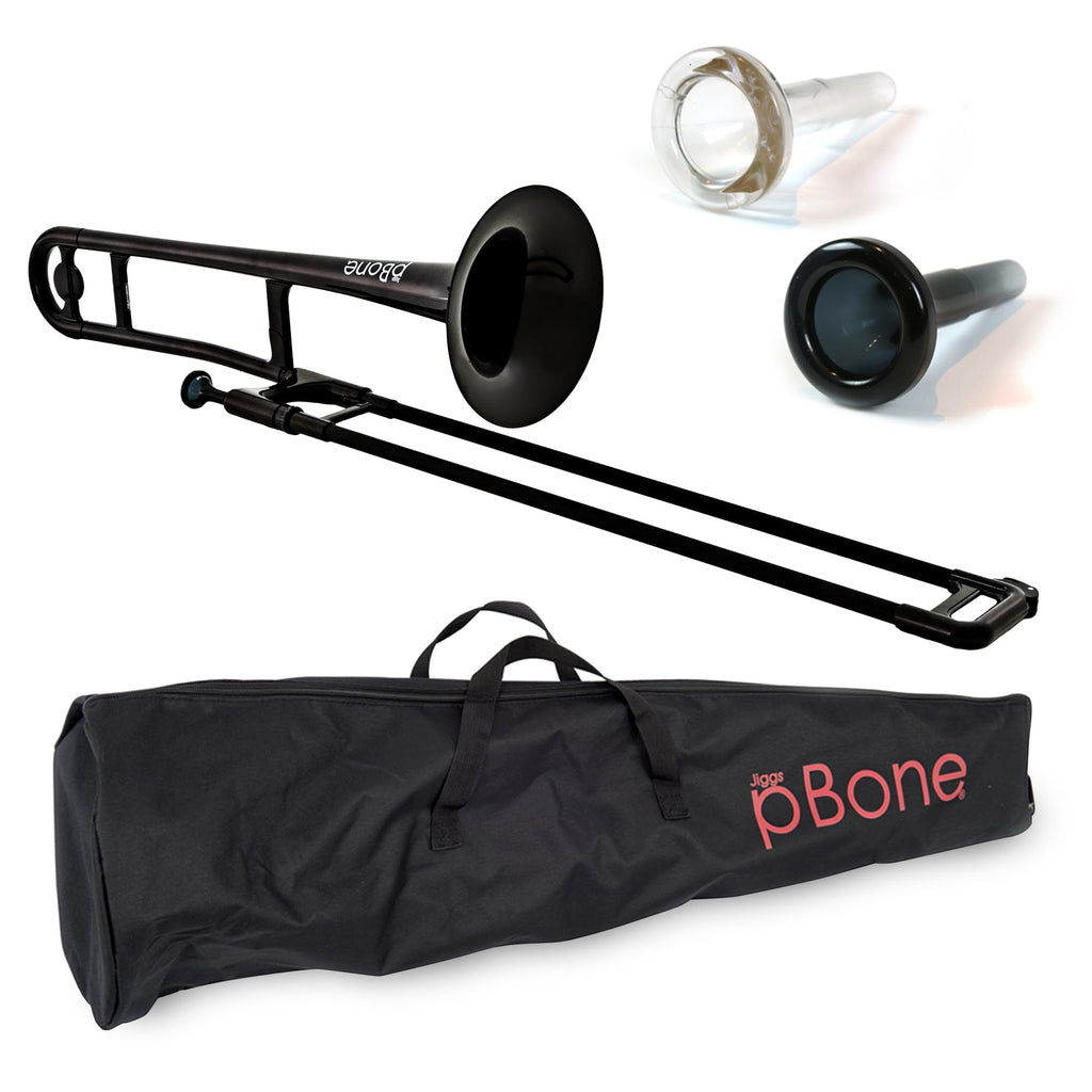 pBone Bb Plastic Trombone - Lightweight pInstruments Design with Ergonomic Grip - Includes Mouthpieces & Carrying Bag - Authentic Bb Sound for Students & Beginners - Durable ABS - Purple