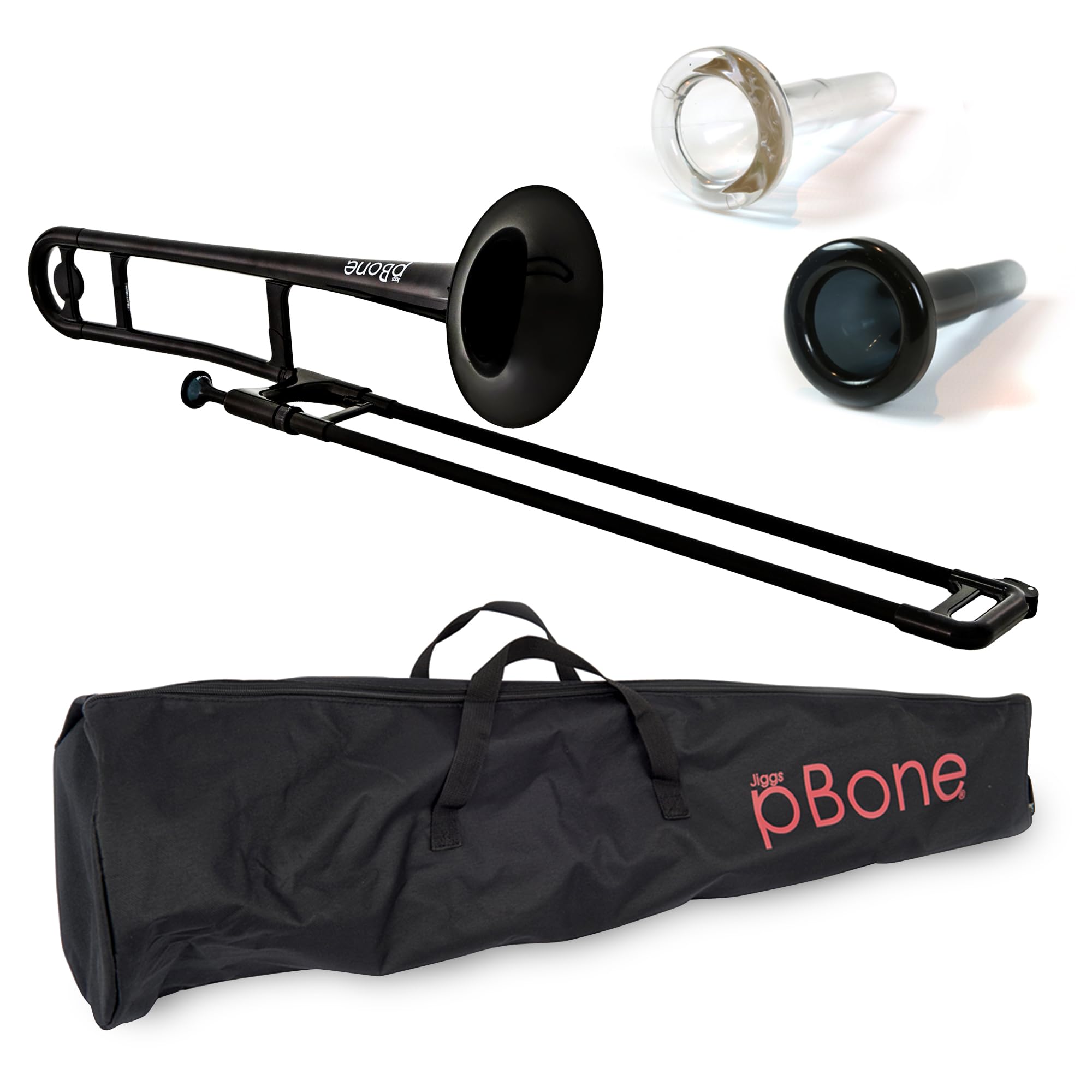 pBone Bb Plastic Trombone - Lightweight pInstruments Design with Ergonomic Grip - Includes Mouthpieces & Carrying Bag - Authentic Bb Sound for Students & Beginners - Durable ABS - Purple