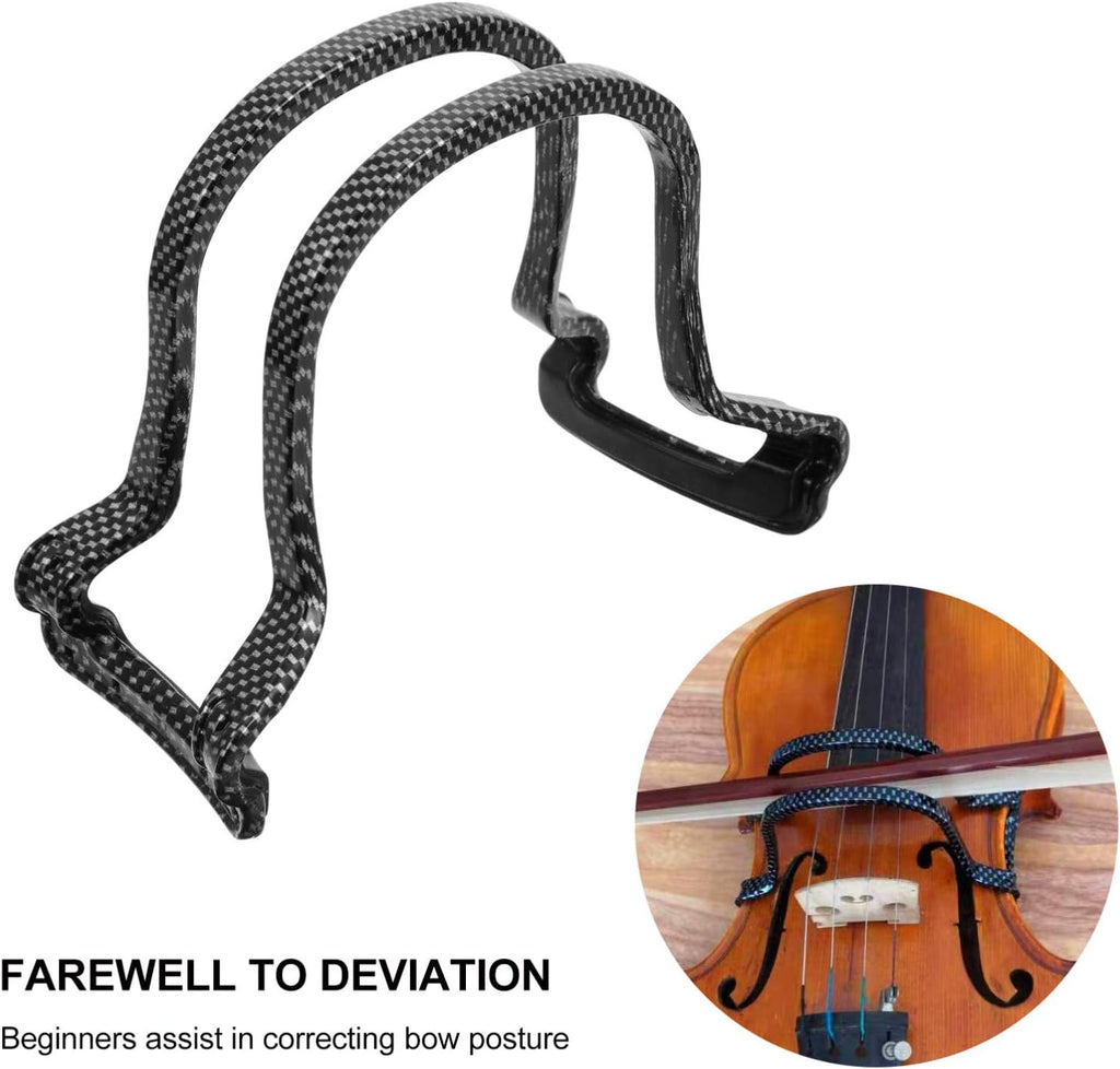 HEALLILY Violin Bow Straighten Corrector Tool Guide Fiddle Bow Collimator Beginner Starter Violin Training Teaching Accessory 8X10CM