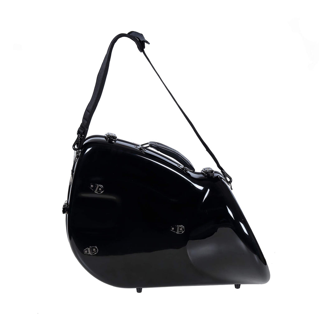 Crossrock Fiberglass Case fits for Trumpet with removable shoulder straps-Black(CRF1020TRBK)