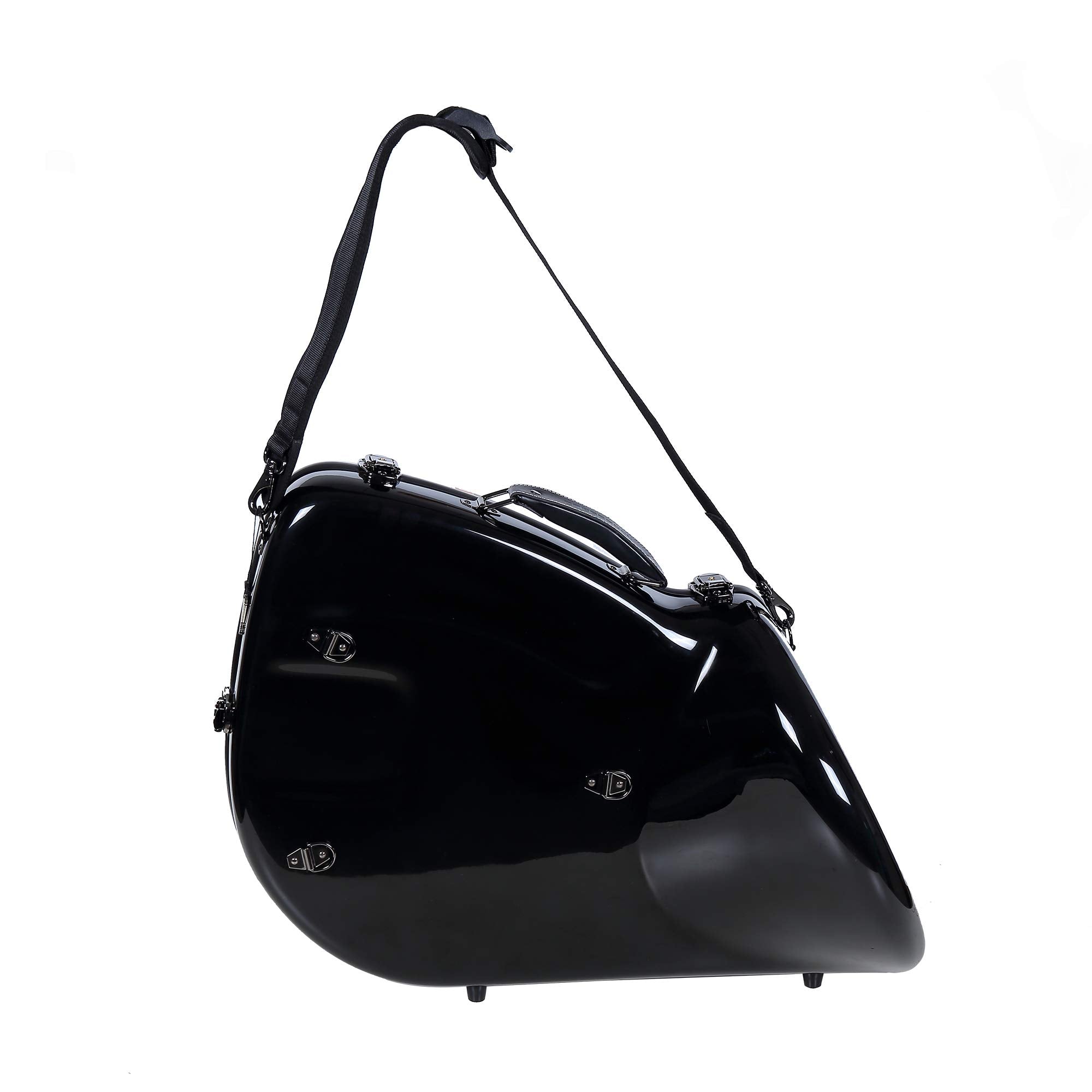 Crossrock Fiberglass Case fits for Trumpet with removable shoulder straps-Black(CRF1020TRBK)
