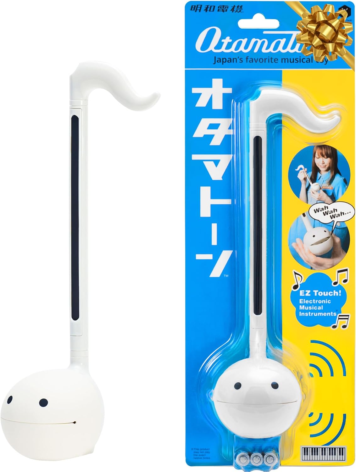 Otamatone Japanese Electronic Musical Instrument Portable Music Synthesizer from Japan by Maywa Denki Studio Award Winning, Educational Fun Gift for Children, Teens & Adults - Black