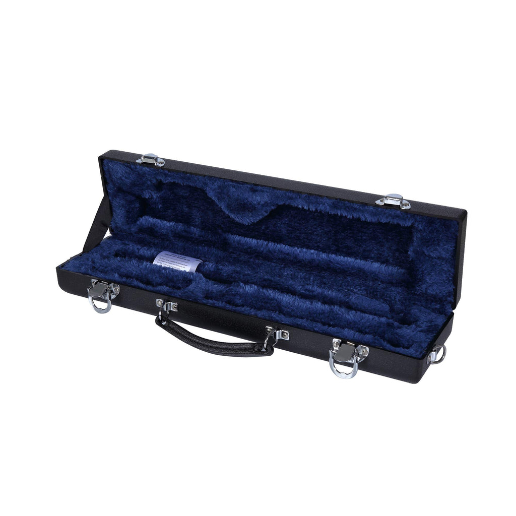 Crossrock ABS Trumpet Case for Bb Horn | Textured Blue Finish with Velvet Interior, Security Lock, Metal Feet & Detachable Strap (CRA862TRBL)