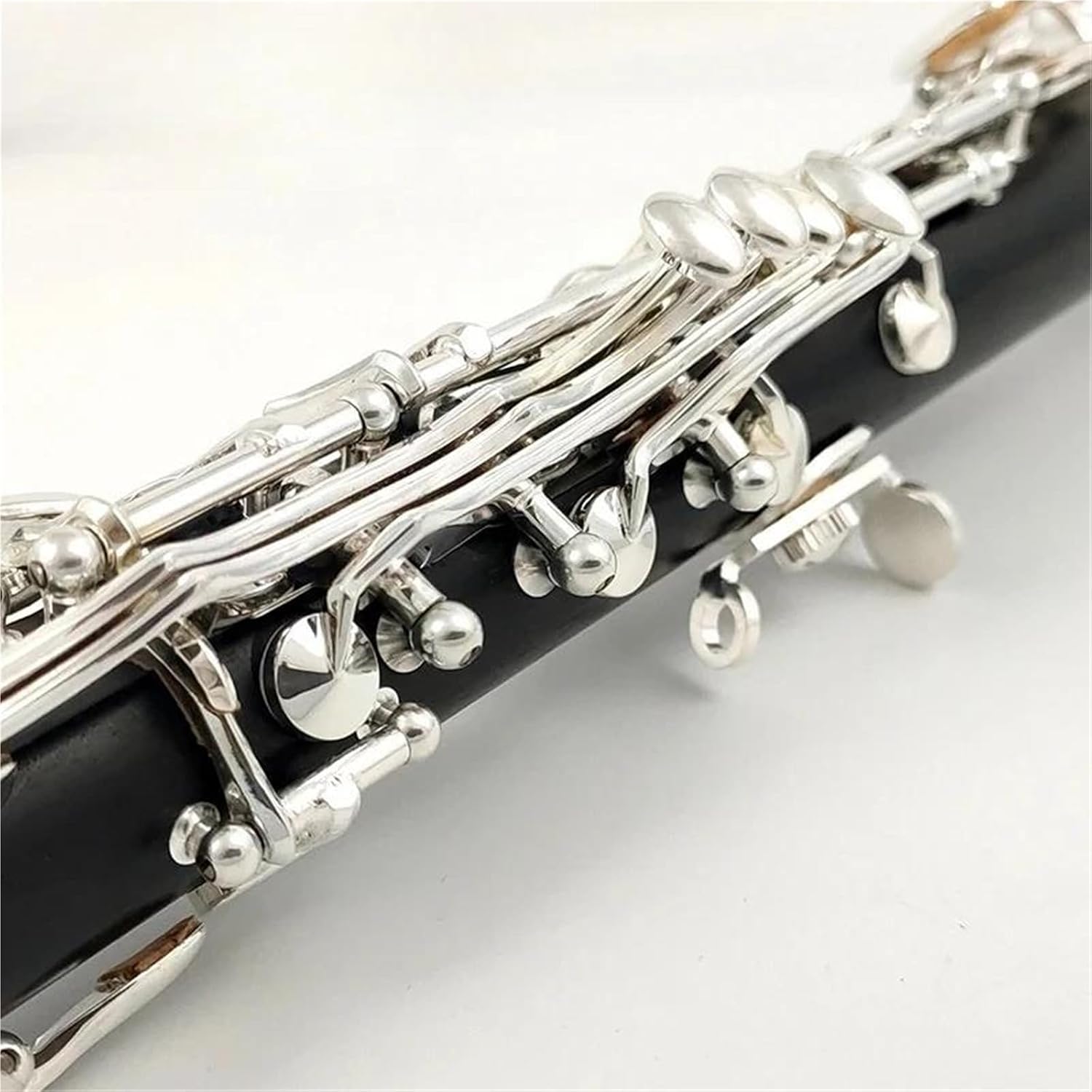 Middle E Flat Clarinet Ebony With Case Silver Plated Keys Clarinet Set
