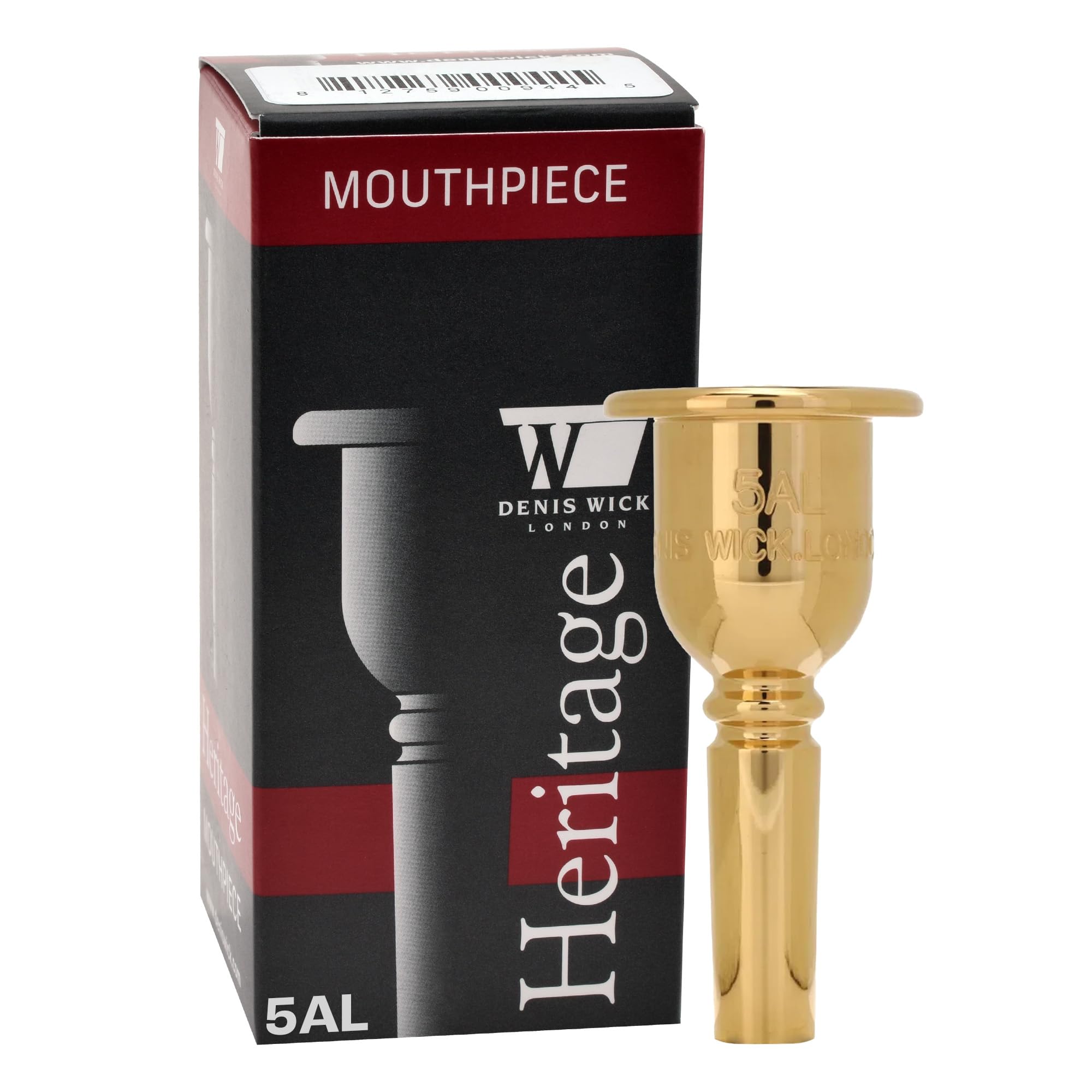 Denis Wick Heritage Trombone Mouthpiece Gold-Plated, 3180G-1AL - Open Backbore for Balanced Airflow & Tone - Large Shank Fitting Trombone Accessories for Effortless Articulation 27.10 x 6.10 x 7.45mm