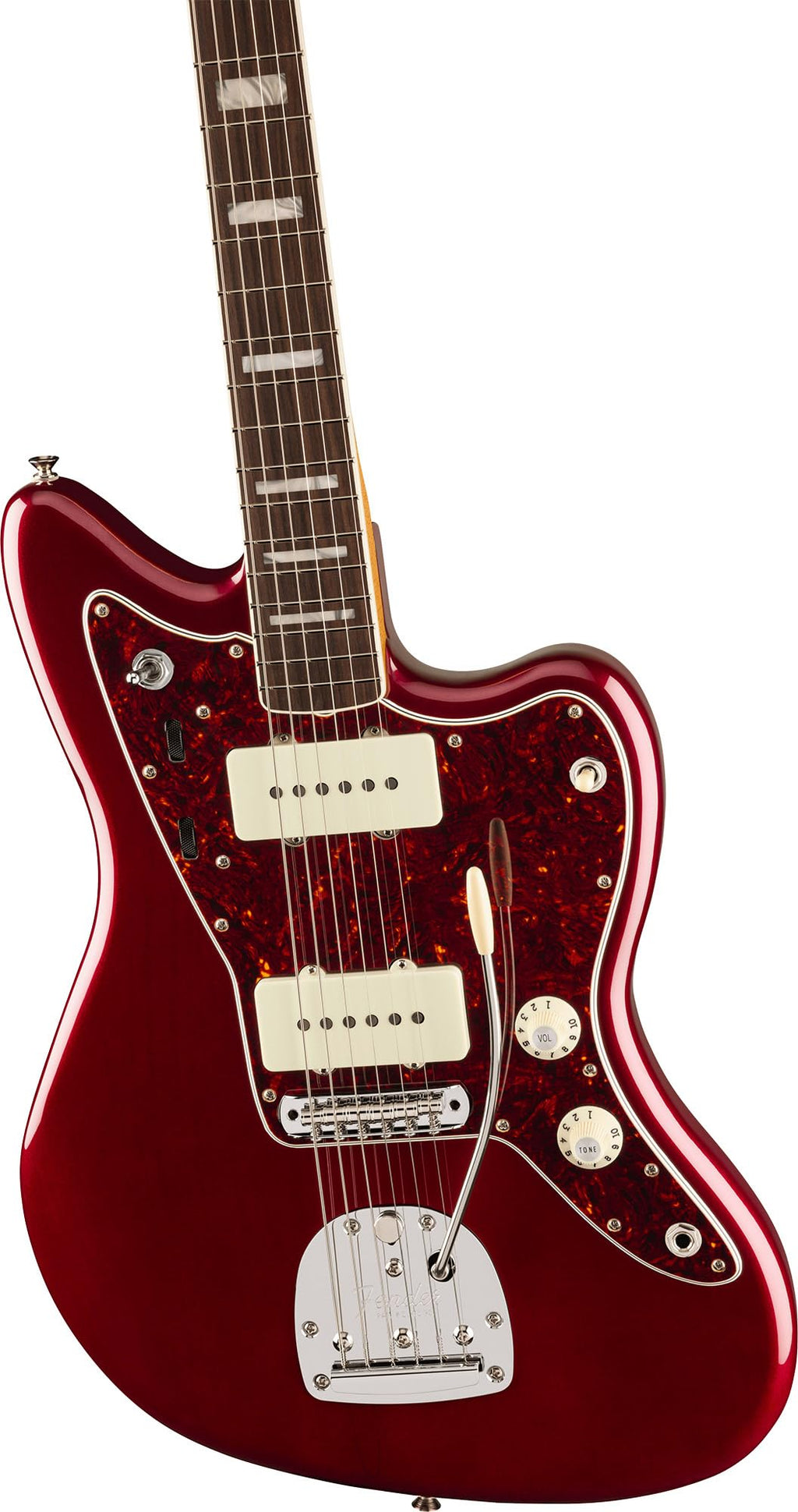 Fender Johnny Marr Jaguar - Olympic White Bundle with Tweed Case, Cable, Strap, and Guitar Cleaning Kit
