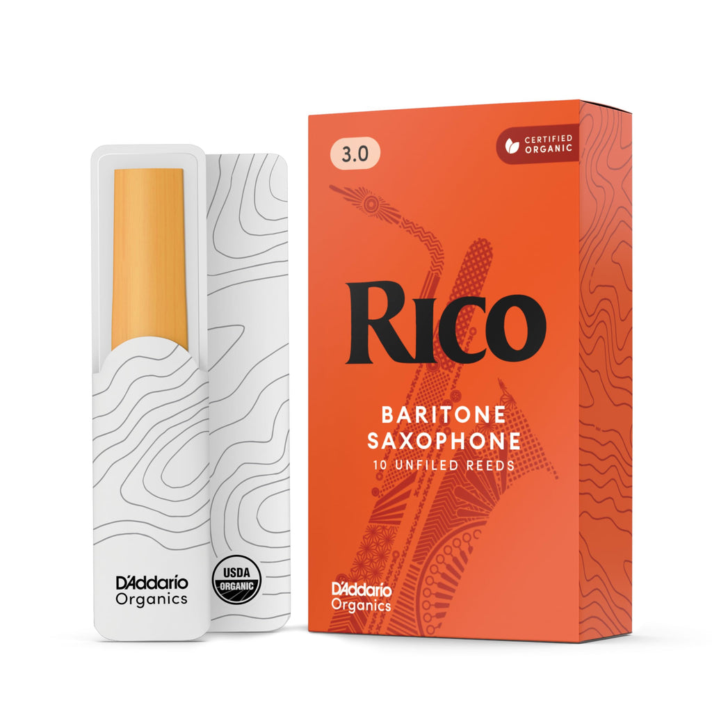 D’Addario Woodwinds - Rico Baritone Sax Reeds - RLA1025 - Strength 2.5, 10-Pack