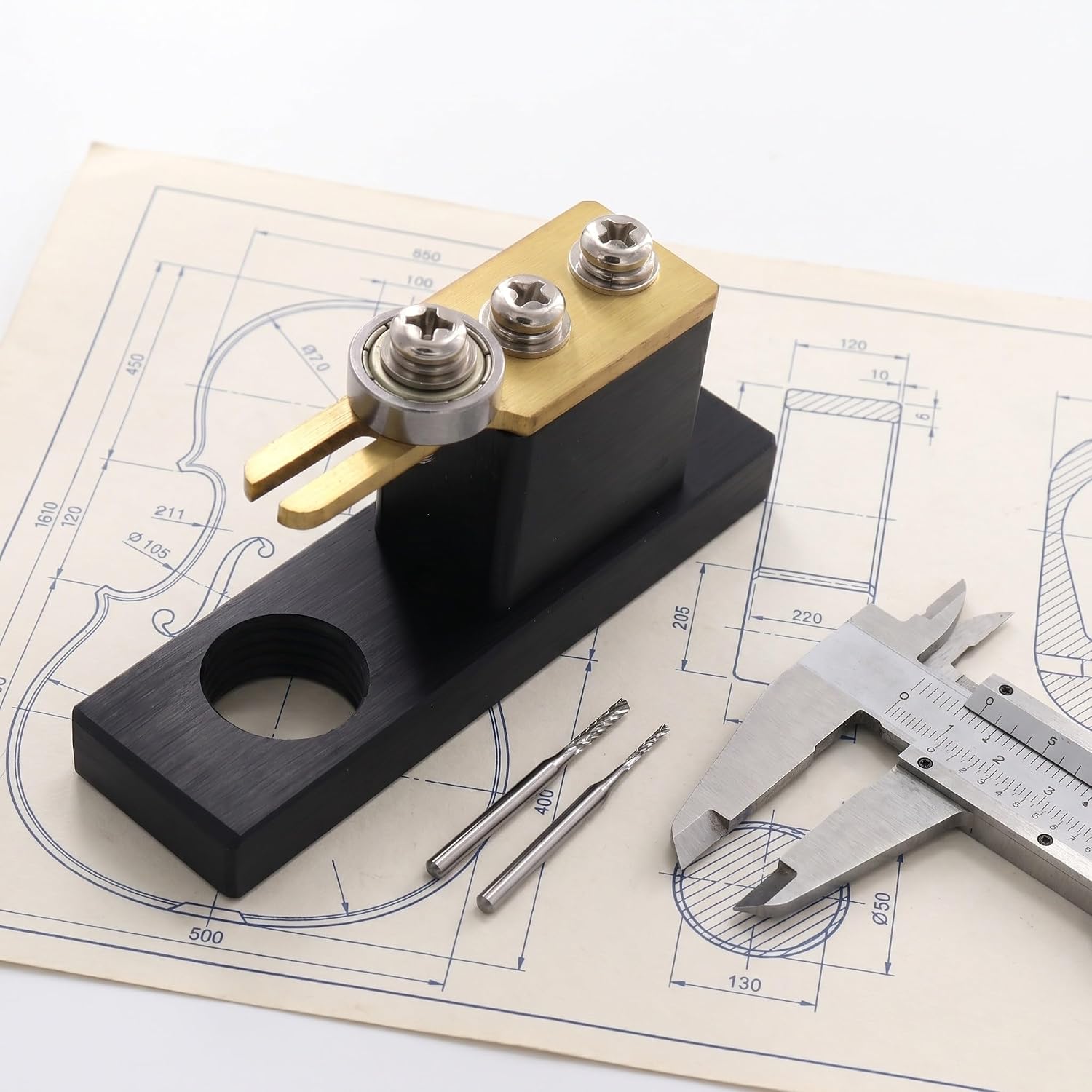 YARNOW Violin Luthier Tools, Electric Purfling Cutter Stand for Violins, Violas, and Cellos Making, Precise Groove Cutting Tool for Inlay Work