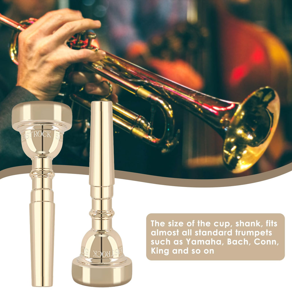 EASTROCK 7C Trumpet Mouthpiece Performance Type 7c Heavy Gold Vacuum Package Trumpet Instrument Accessories
