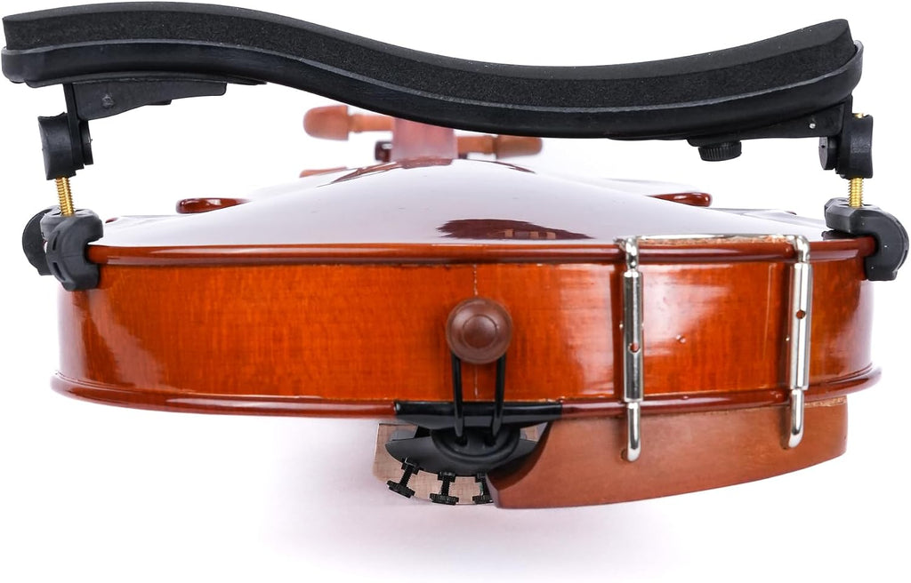Violin Shoulder Rest, Black, for 4/4-3/4 Size Violins, Adjustable Height and Angle