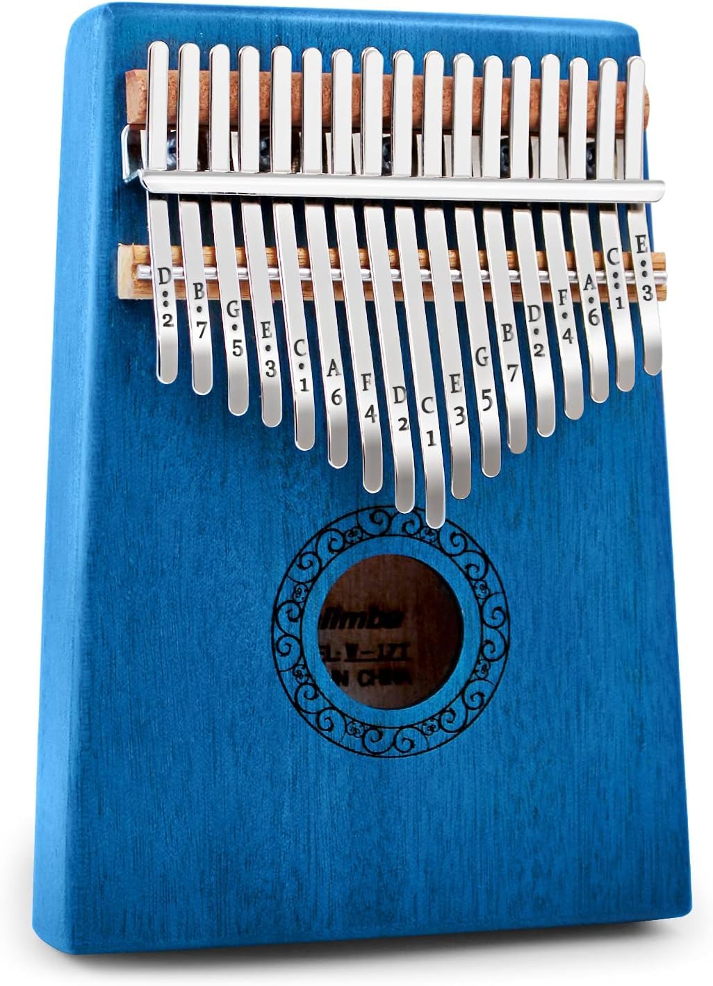 Kalimba Thumb Piano,YUNDIE Potable 17 Keys Mbira Finger Piano with Tune Hammer and Study Instruction,Musical Instruments Gift for Adult Beginners Professional (Brown, 21keys)
