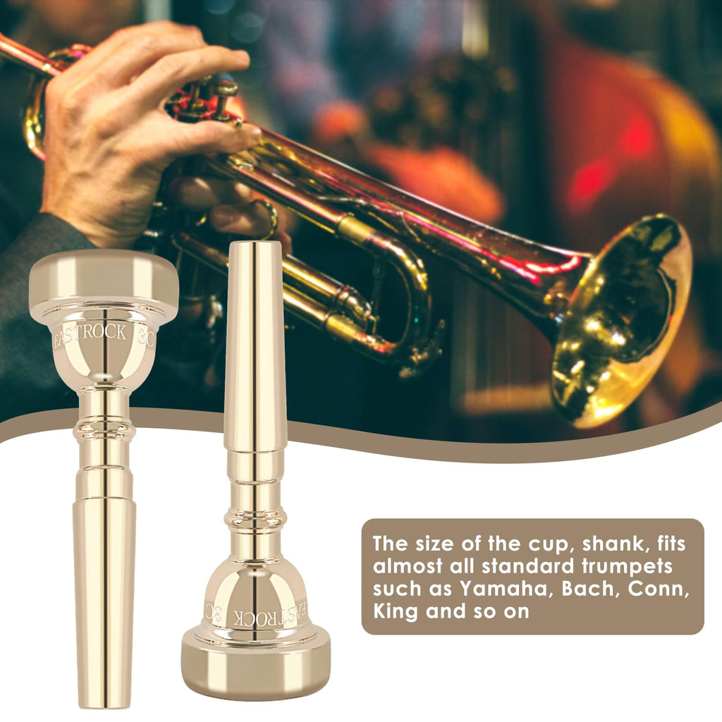 EASTROCK 7C Trumpet Mouthpiece Performance Type 7c Heavy Gold Vacuum Package Trumpet Instrument Accessories