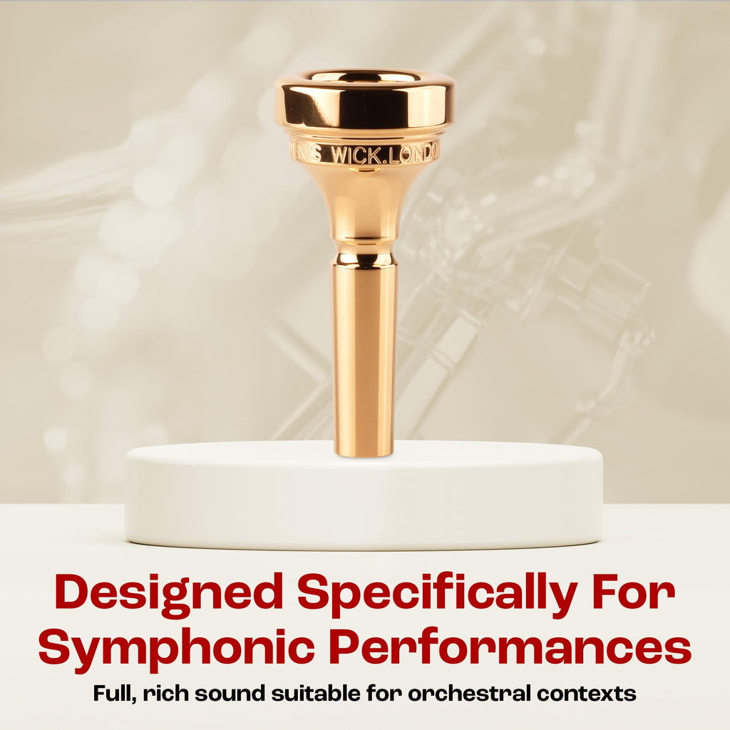 Denis Wick Classic Trombone Mouthpiece Silver Plated, 5880-4AL - Barrel Backbore for Balanced Tone & Smooth Response - Large Shank Fitting Trombone Accessory for Easy Articulation - 26 x 6.72 x 7.38mm