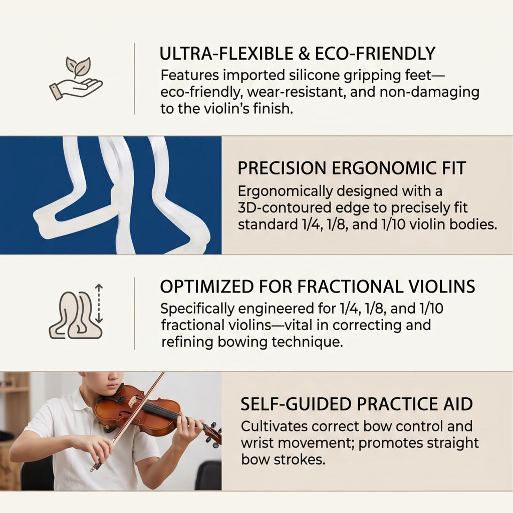 Violin Bow Straightener Tool for Beginner 1/4 1/8 1/10 Bow Straightness Corrector with Silicone Grips Teaching Aid(purple)