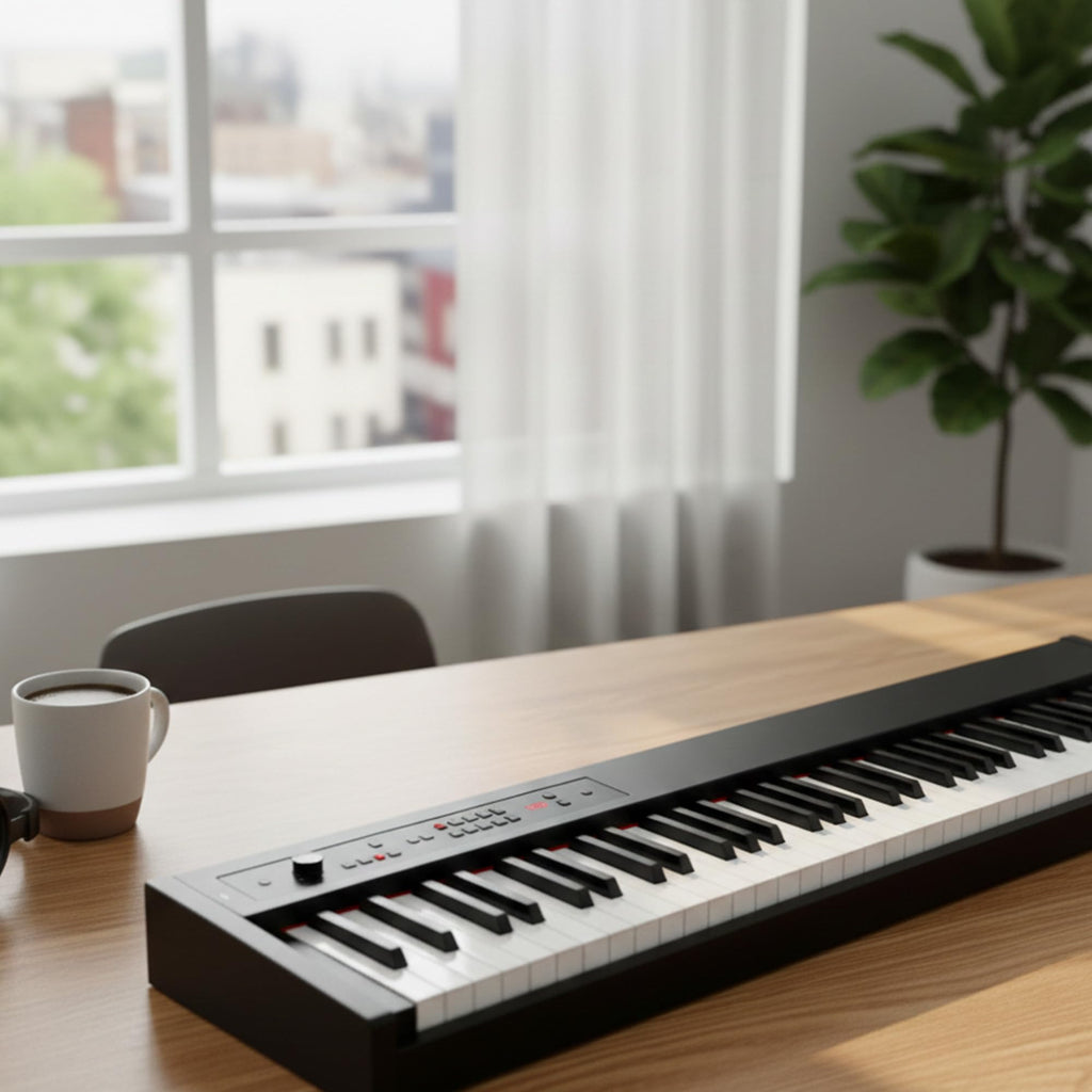 Korg XE20 Digital Ensemble Piano Bundle with Adjustable Stand, Bench, Power Supply, Damper Pedal, Keyboard Cover, Instructional Book, Austin Bazaar Instructional DVD, and Polishing Cloth