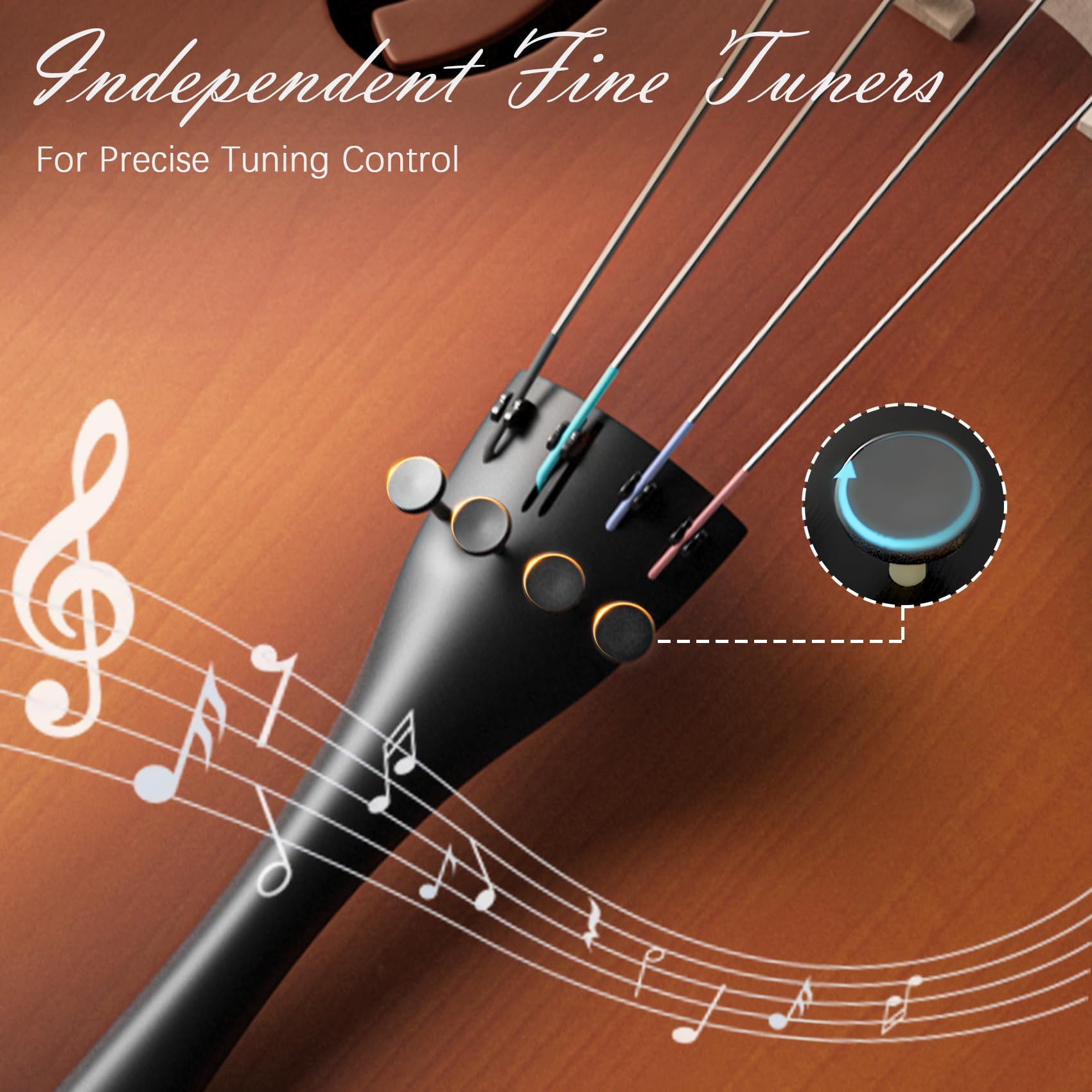 Full Size Cello Kit, Acoustic Cello Instrument for Adults,Beginners,Students,Complete Cello 4/4 Set with Portable Bag, Bow, Rosin (Black)