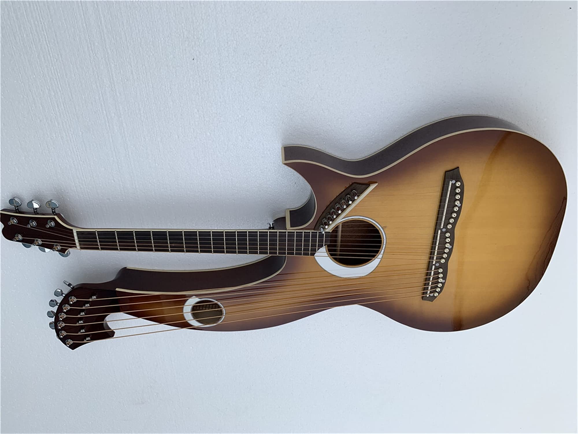 41 Inches 6/6/8 Strings Harp Acoustic Guitar 6-6-8 Strings Lyra Double Necks Electric Acoustic Guitar Guitar (Color : Harp Only) (Harp Only) (Harp Only One Size) (Harp Bag and Case One Size)