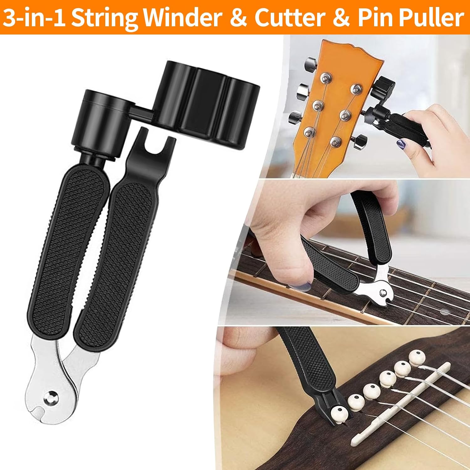 Guitar Tool Kit, 119 Pcs Professional Guitar Repair Kit, Guitar Maintenance Kit with Guitar Tools Accessories and Carry Bag, Guitar Setup Kit for Electric Guitar Acoustic Guitar Ukulele Banjo Bass
