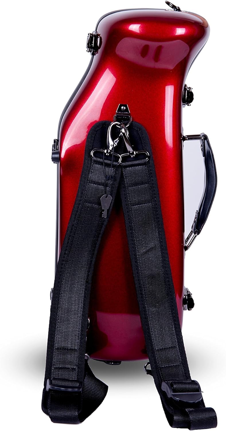 Crossrock Fiberglass Case fits for Trumpet with removable shoulder straps-Black(CRF1020TRBK)
