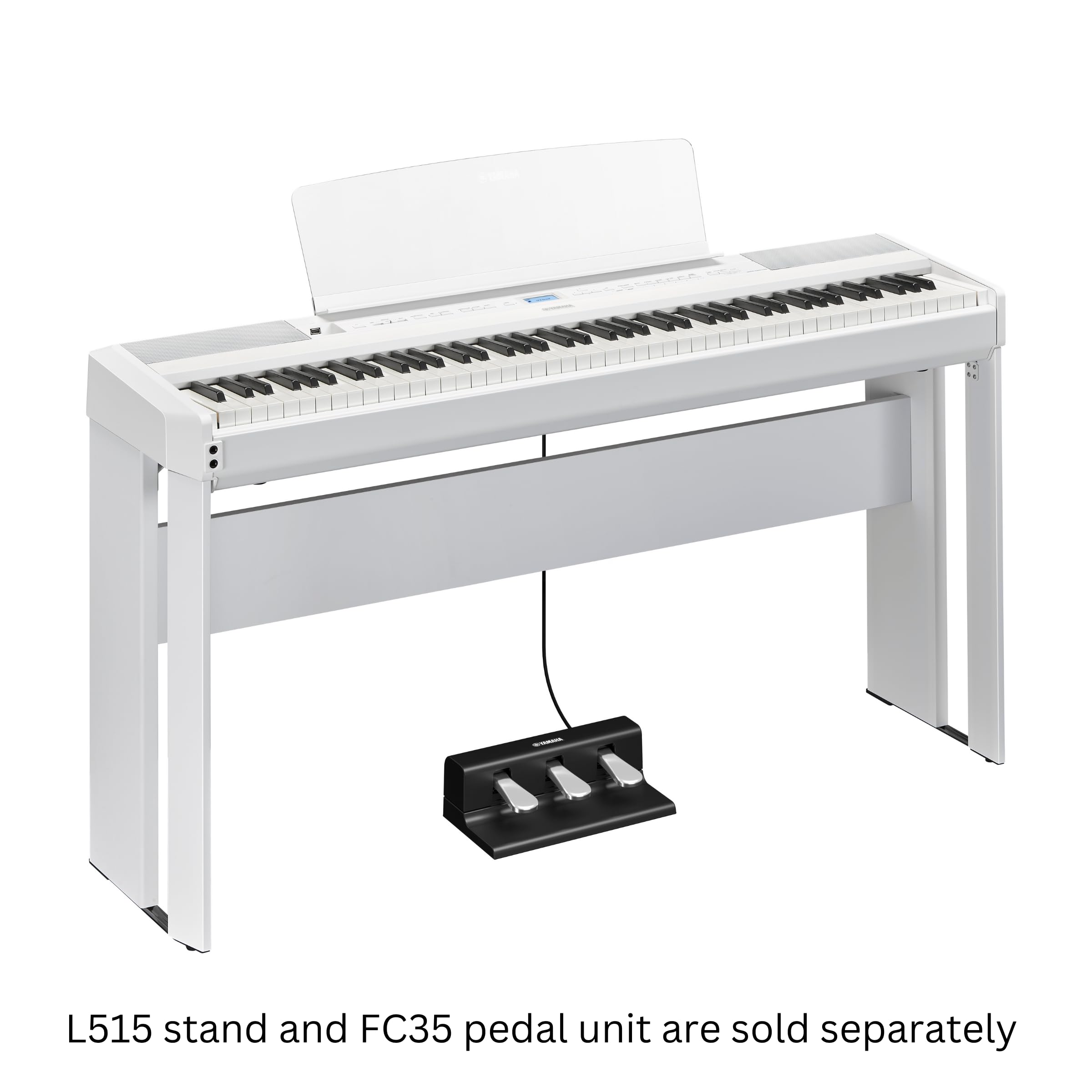 Yamaha P225 88-Key Digital Piano with Weighted Keys, Portable Design, Keyboard, Music Rest, Sustain Foot Switch, and Built-In Speakers, Black (P225B)