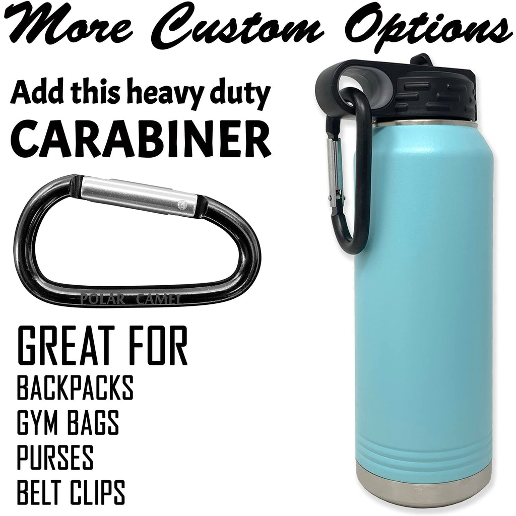 LaserGram Personalized Water Bottle, Trombone, Stainless Steel Double Wall Vacuum Insulated with Flip Top Straw, Custom Engraved Gift (32oz / 950ml Lavender)