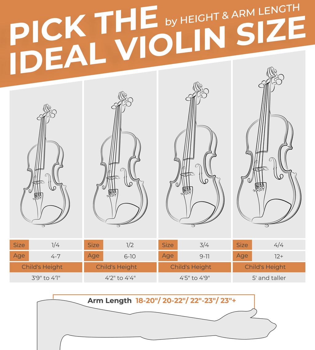 Vangoa Violin 4/4 Full Size Set, Handcrafted Entry Level Acoustic Violin Set with Lightweight Hard Case, Suitable for Beginners, Teens, 12+, Adults, Right Handed Players