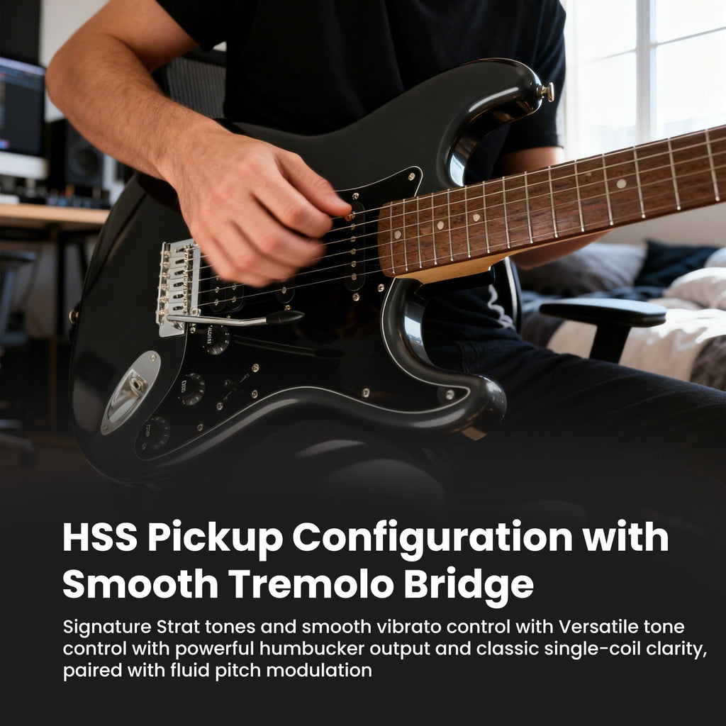 Fender Squier Affinity Stratocaster FMT HSS - Sienna Sunburst Bundle with Frontman 10G Amplifier, Gig Bag, Tuner, Instrument Cable, Strap, Picks, and Austin Bazaar Instructional DVD