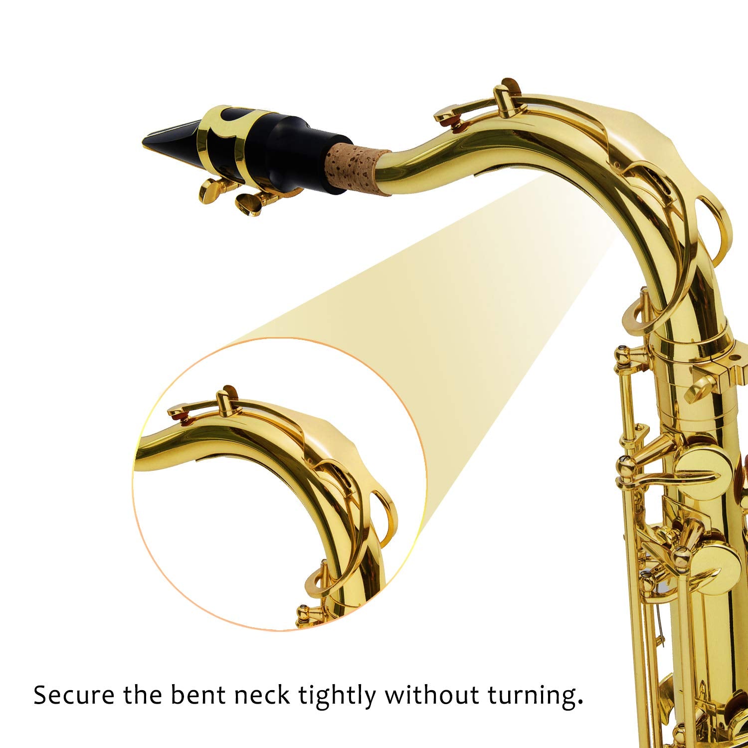 EASTROCK Nickel Tenor Saxophone B Flat Tenor Sax Professional Tenor Saxophone for Beginners Students and Musicians with Carrying Case,Mouthpiece,Reeds,Cushion Pads,Cleaning Kit,Neck Strap