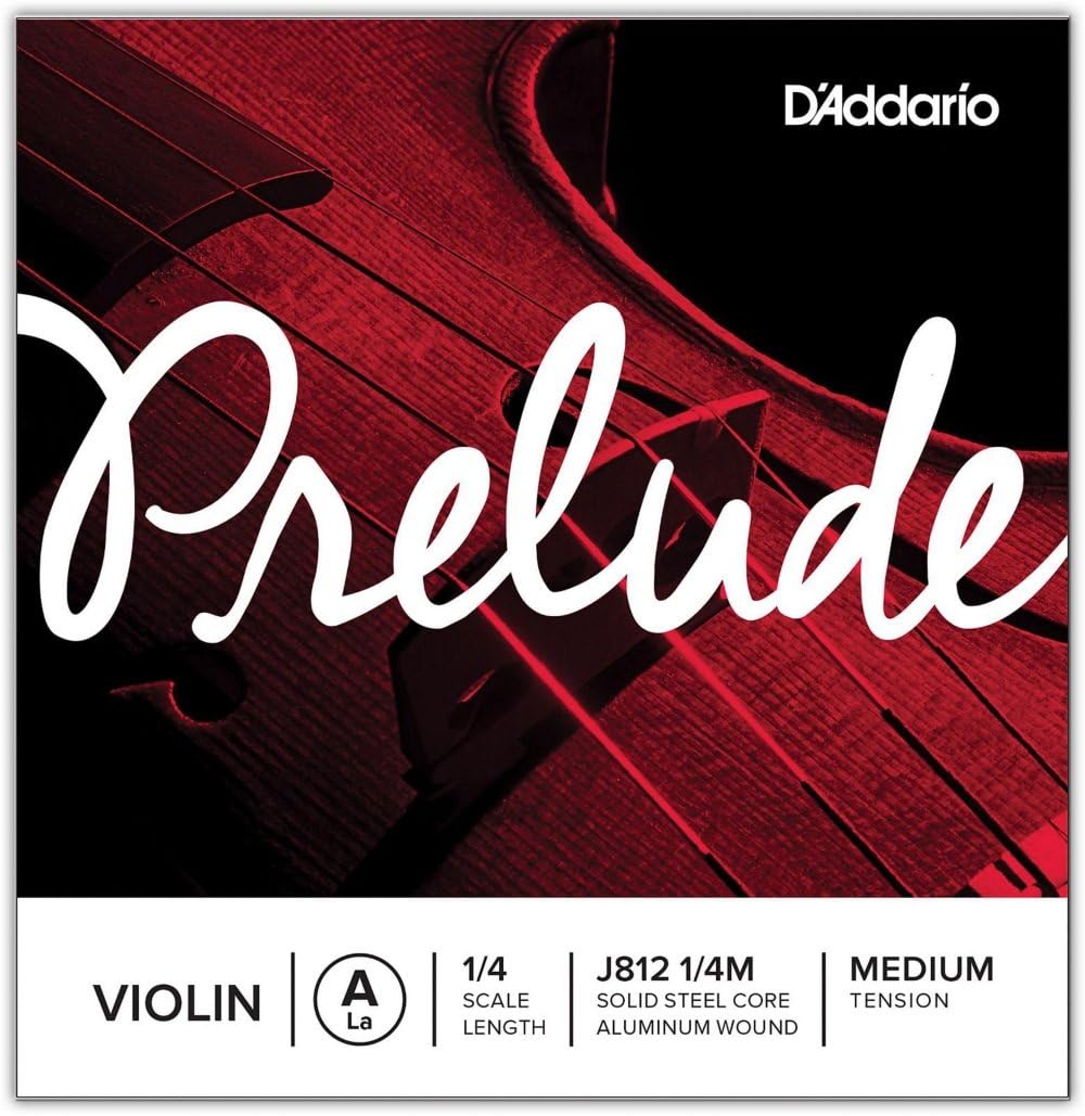 D'Addario Prelude Violin String Set, 4/4 Scale, Light Tension