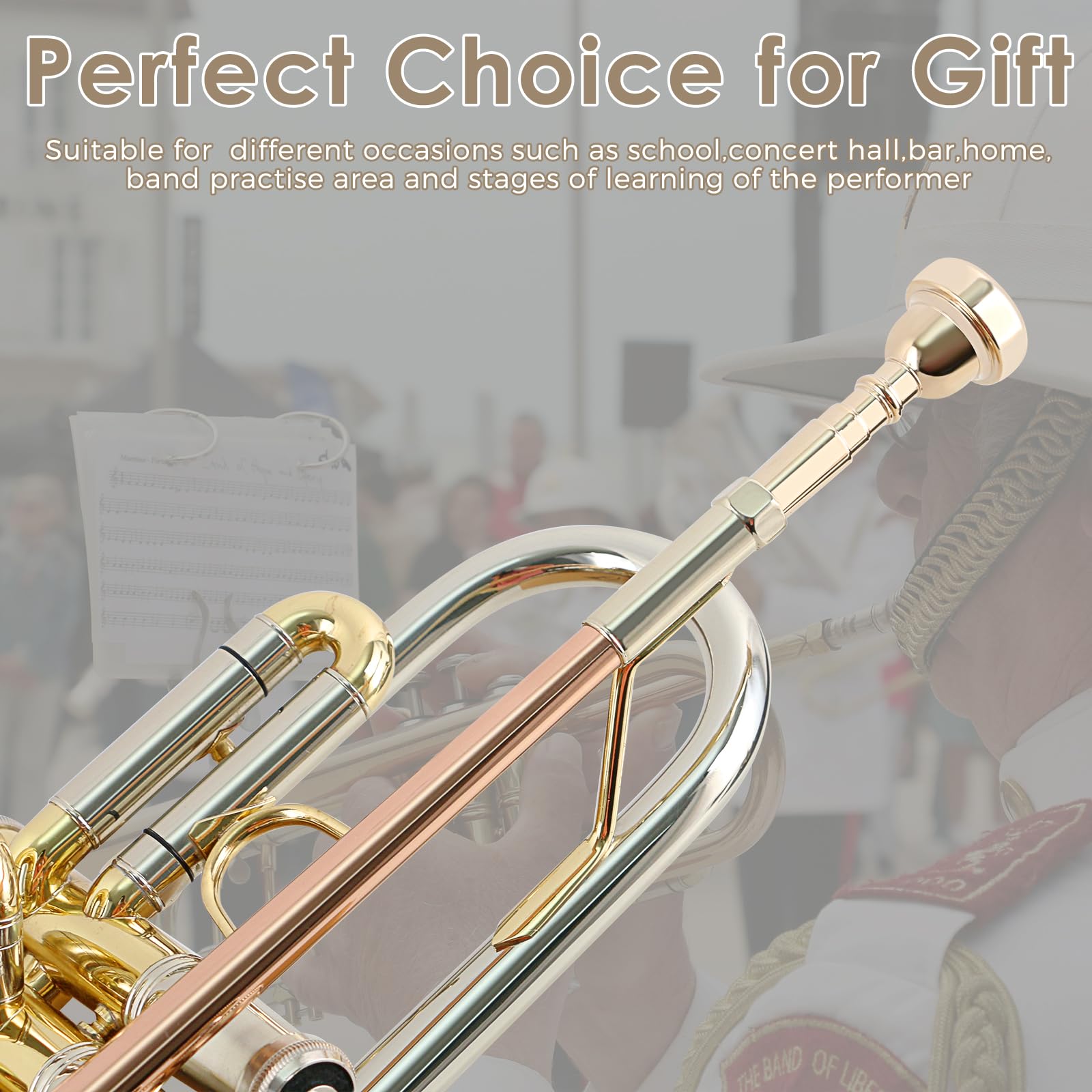 EASTROCK 7C Trumpet Mouthpiece Performance Type 7c Heavy Gold Vacuum Package Trumpet Instrument Accessories