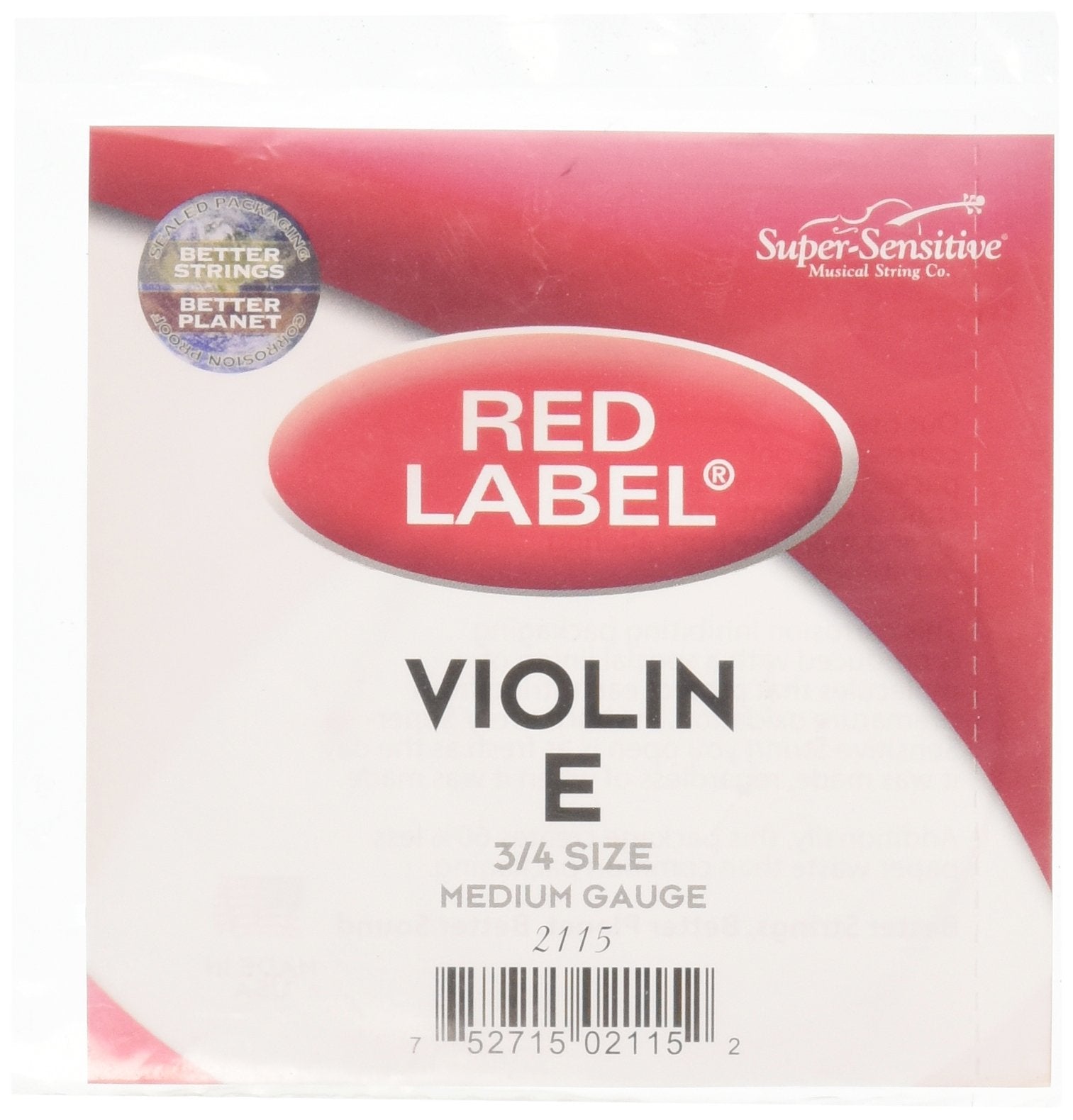 Super Sensitive Red Label Violin Set 1/2 Medium