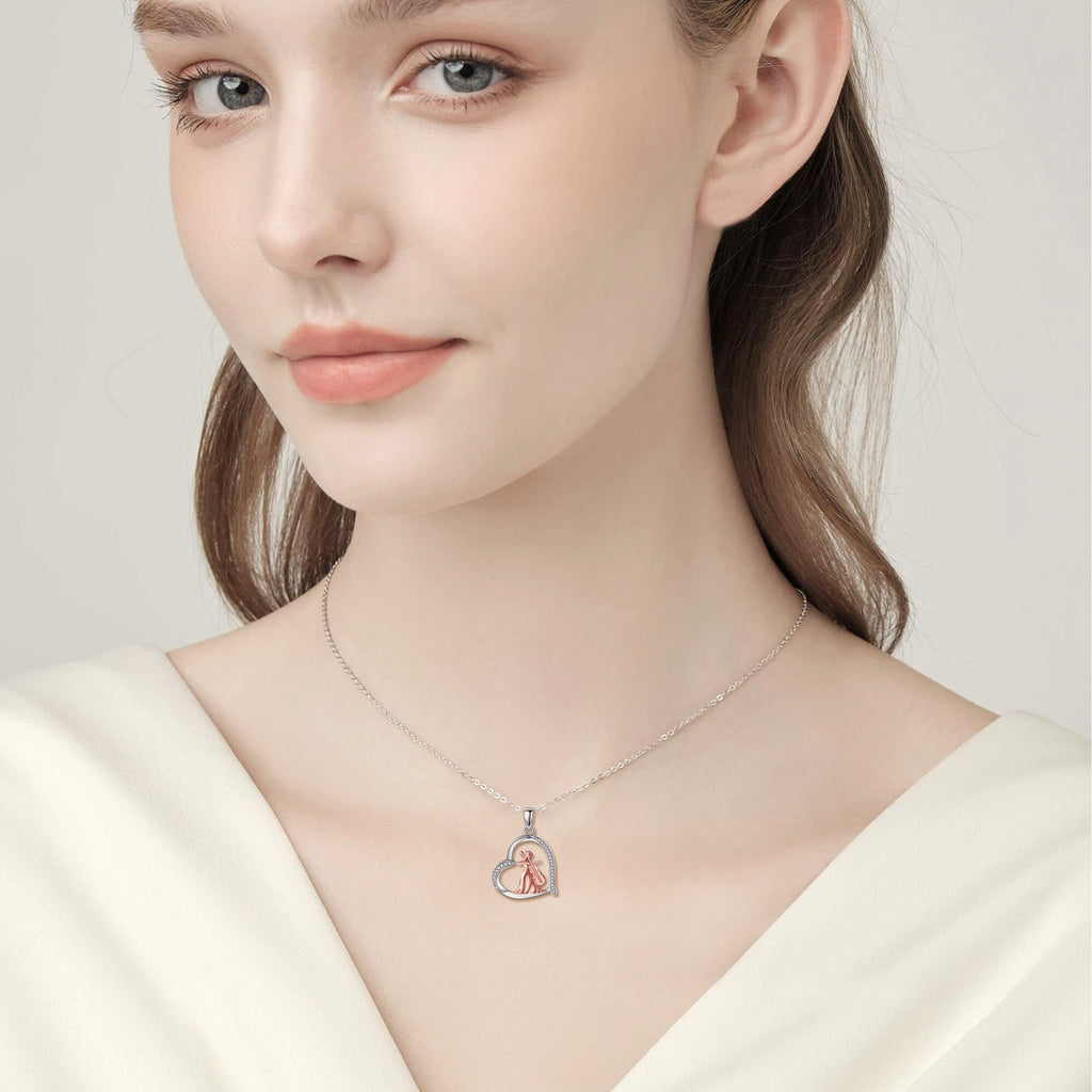 Sterling Silver S925 Ballet/Violinists/Gymnastics/Cello/Runner/Tennis/Piano/Artist Necklace Jewelry Gifts for Women Christmas Gift