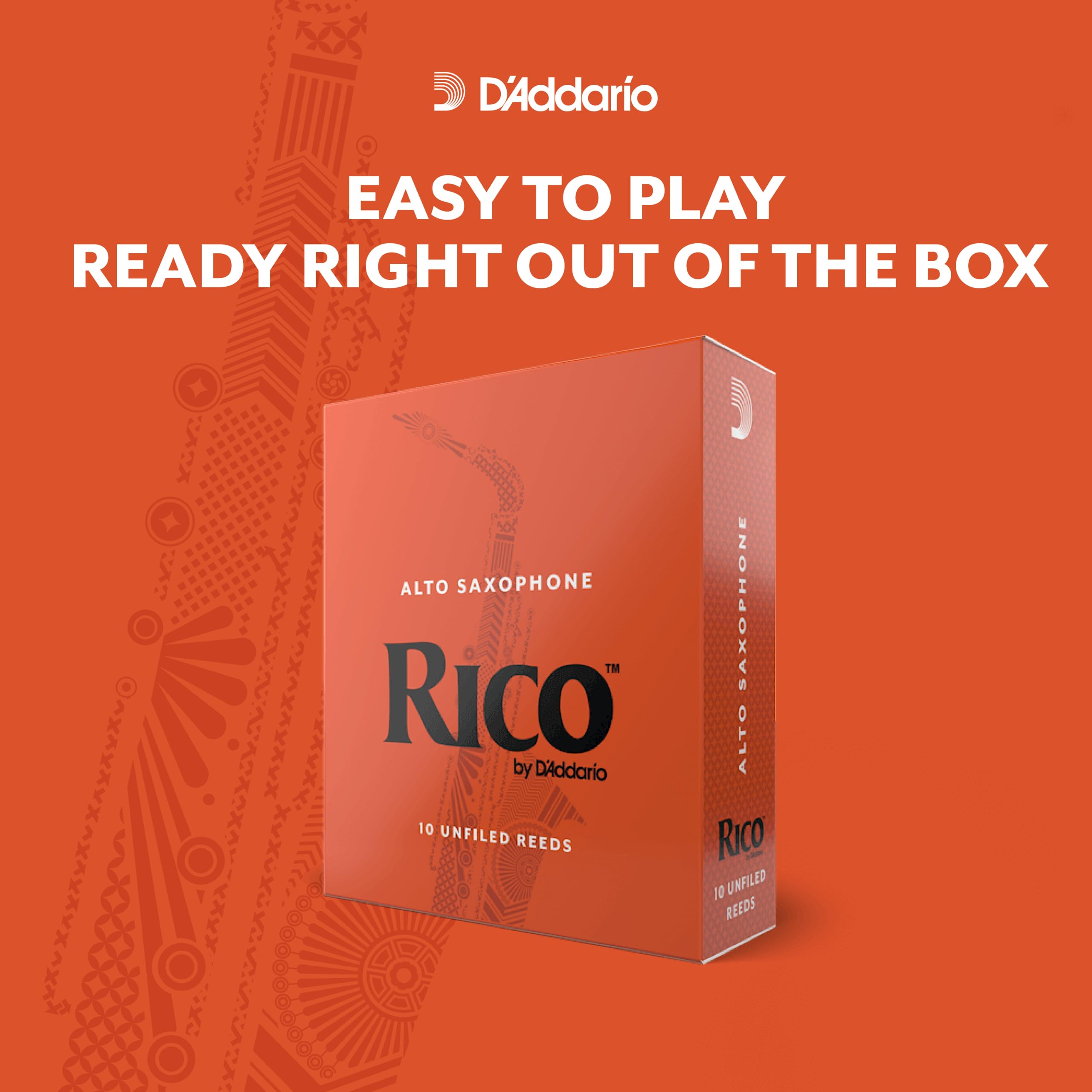 Rico Organic Tenor Saxophone Reeds, Strength 3.0, Pack of 10