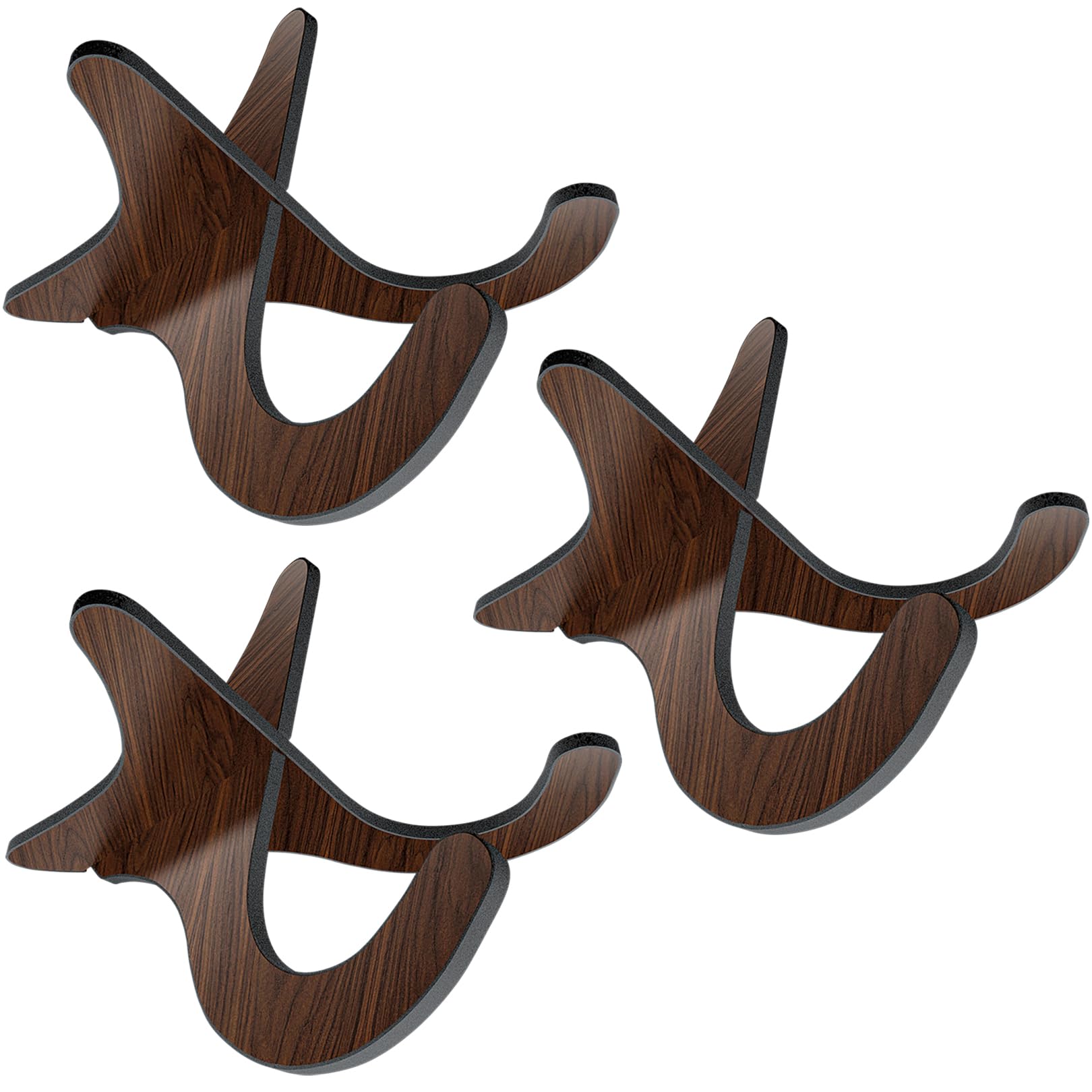 6Pair Wooden Ukulele Stand Violin Mandolin Folding Portable Stand Sapele