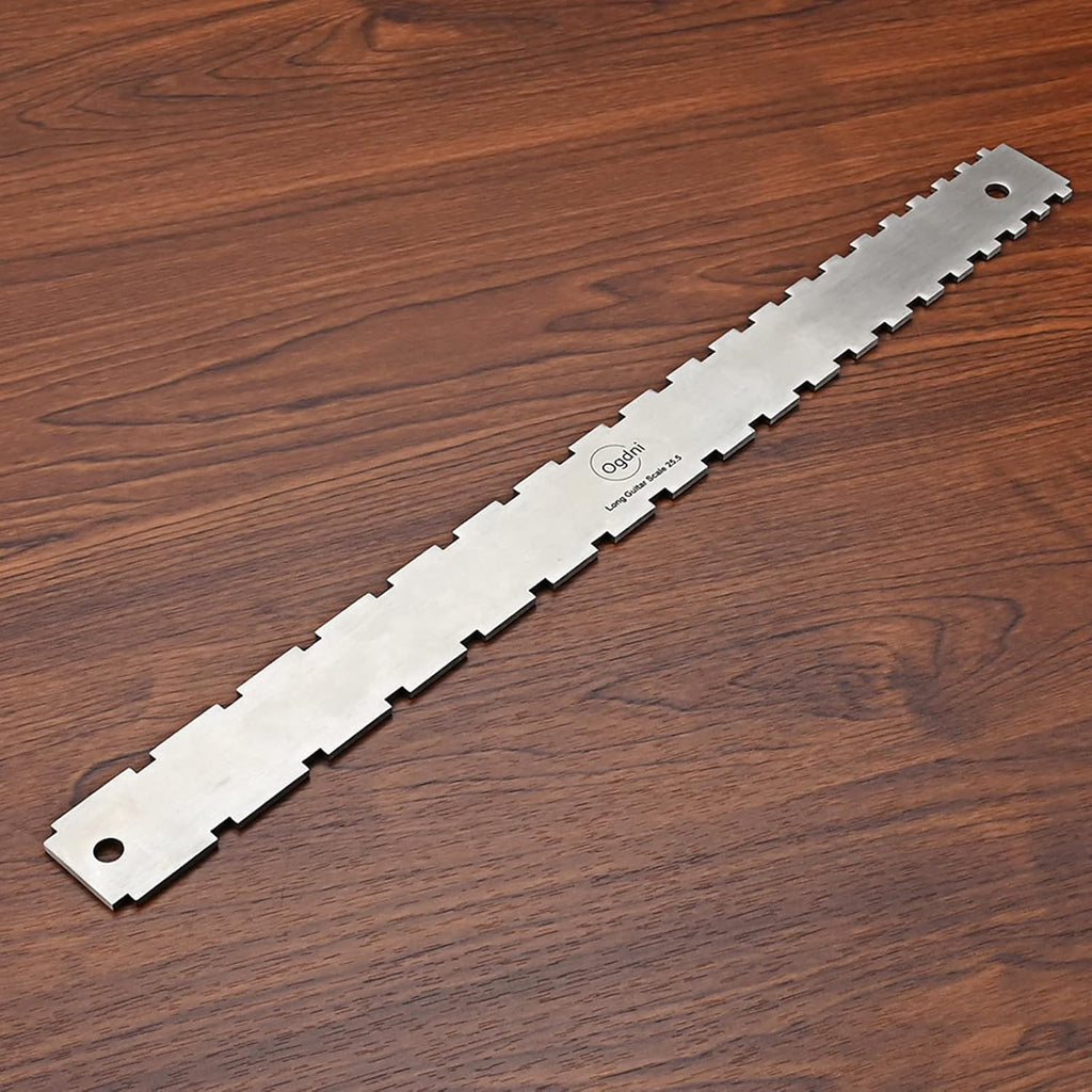 Notched Straight Edge Guitar Luthiers Tool, String Action Ruler Gauge, Fretboards Fret Rocker String Height Gauge Tools Neck Tool