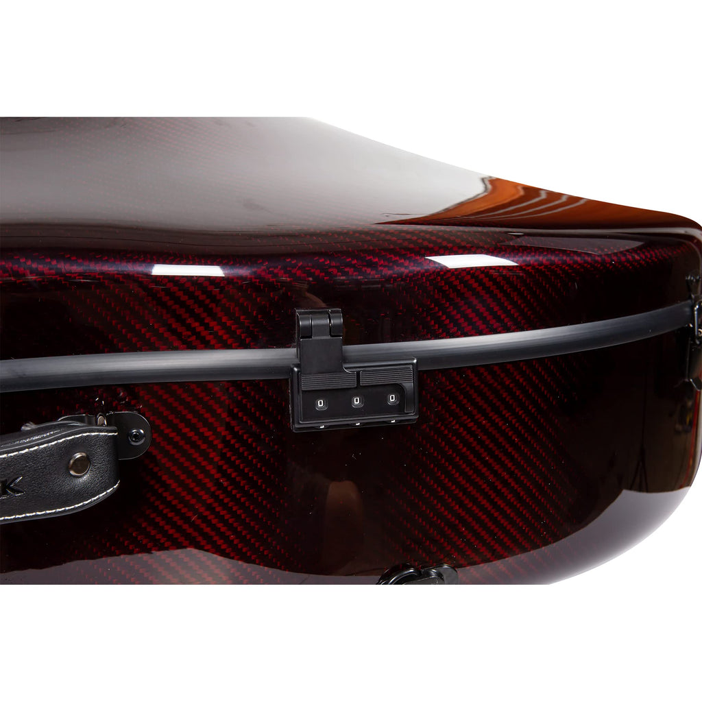 Crossrock Professional 3K Twill Carbon Fiber Cello Case | Fits 4/4 Full-Size Cello | 7lb Ultra-Light Travel-Ready Hardshell | Aerospace Weave Technology & Mirror Black Finish