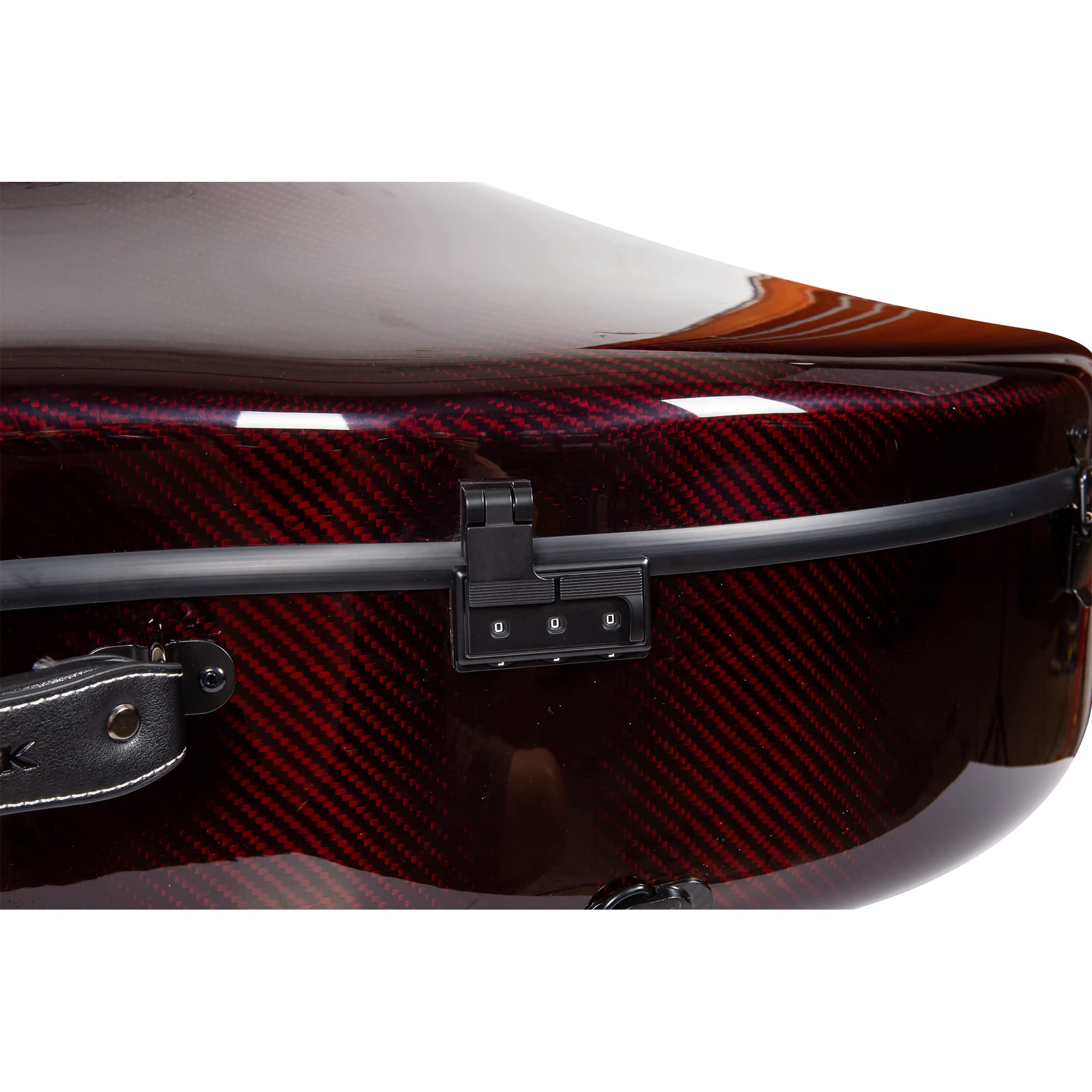 Crossrock Professional 3K Twill Carbon Fiber Cello Case | Fits 4/4 Full-Size Cello | 7lb Ultra-Light Travel-Ready Hardshell | Aerospace Weave Technology & Mirror Black Finish