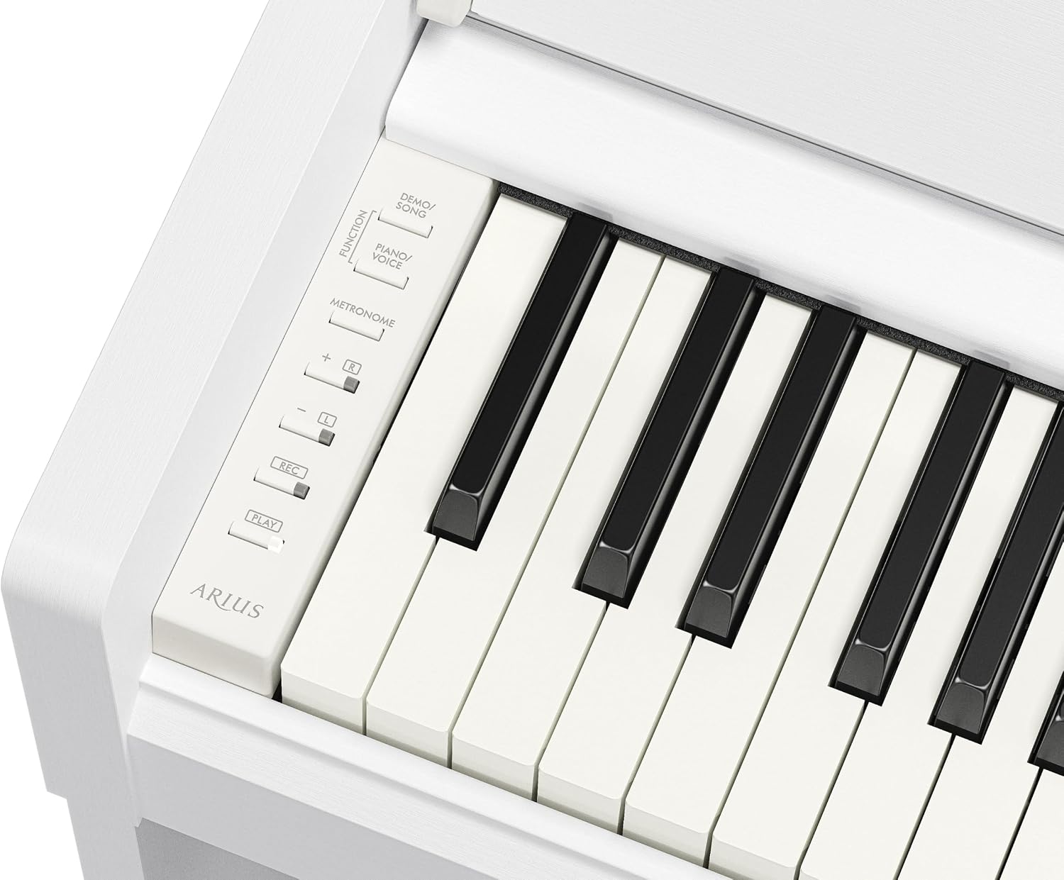 Yamaha Arius Compact Upright Digital Piano Keyboard For Apartments and Small Spaces, 88-Key Weighted Graded Hammer Action, Touch Response, Grand Piano Sound, 3-Pedal Unit in White YDP-S36WH