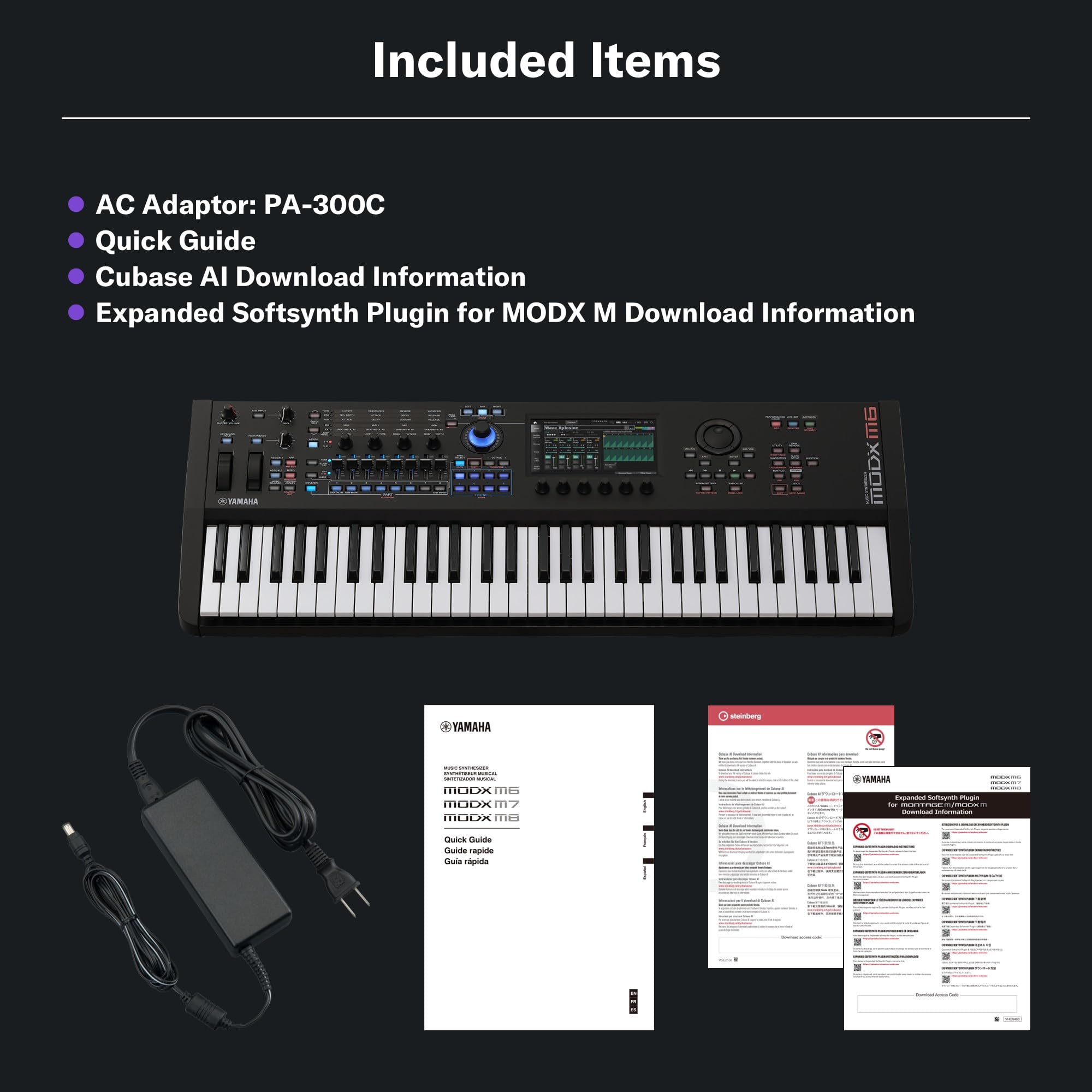 Yamaha 61-Key Music Synthesizer with Improved Keyboard Action, Performance Focused for Next Generation Sound Exploration, Expressive Control and Optimized Workflow MODX M6