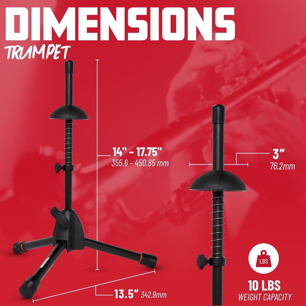 Gator Frameworks Tripod Style Stand for Standard-Sized Trumpets; (GFW-BNO-TRUMPET)