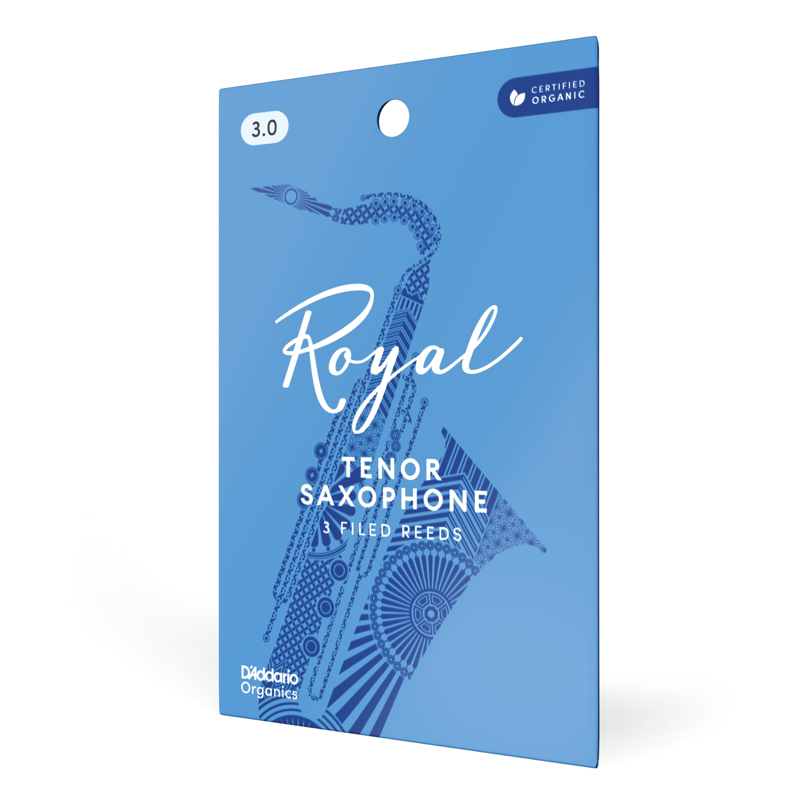 Royal by D'Addario Tenor Sax Reeds, Strength 3, 25-pack