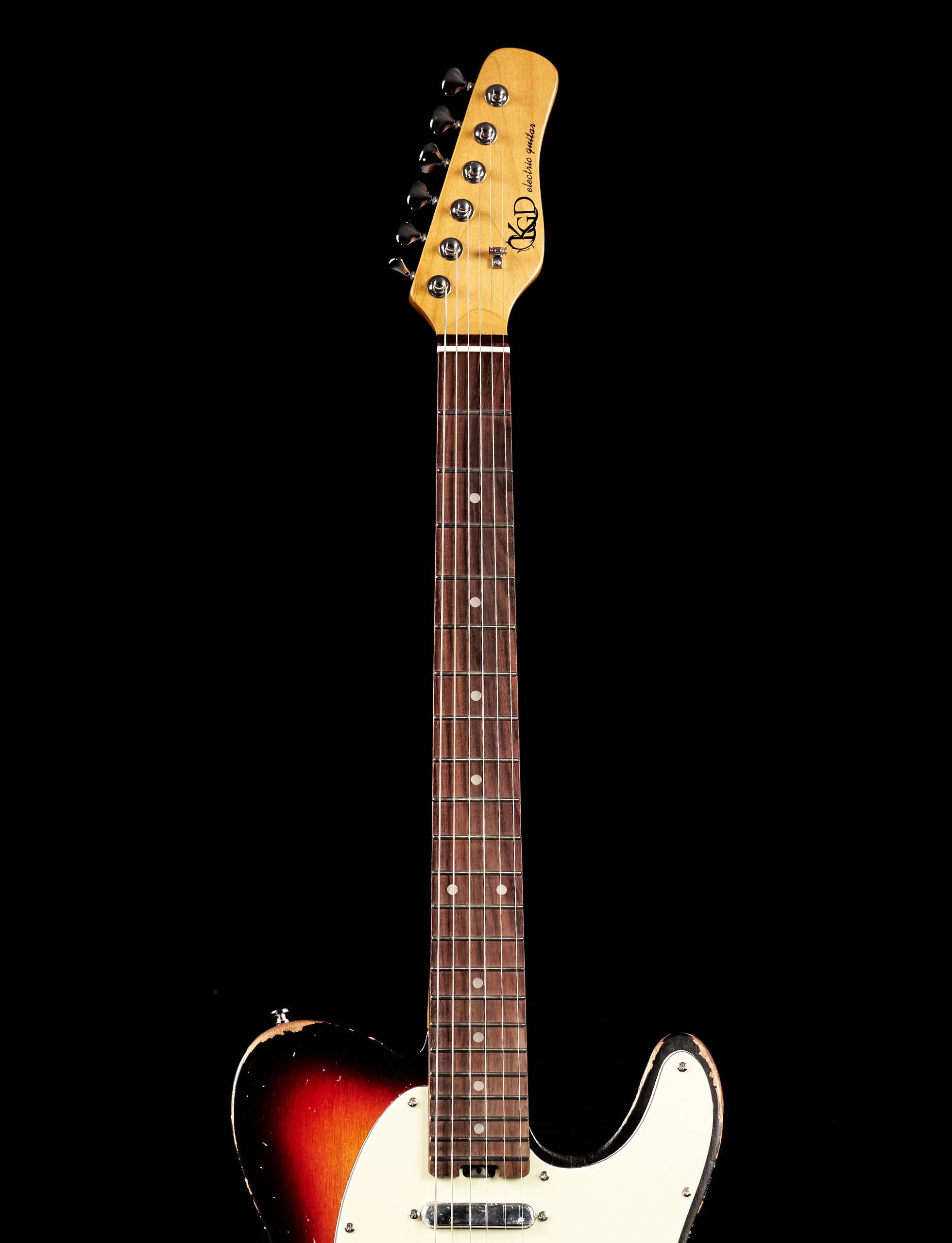 KGD Relic electric guitar mahogany body carbonized maple neck rosewood fretboard 6-string solidbody electric guitar S-S pickupsbrass barrel saddle bridge (Grass Green)